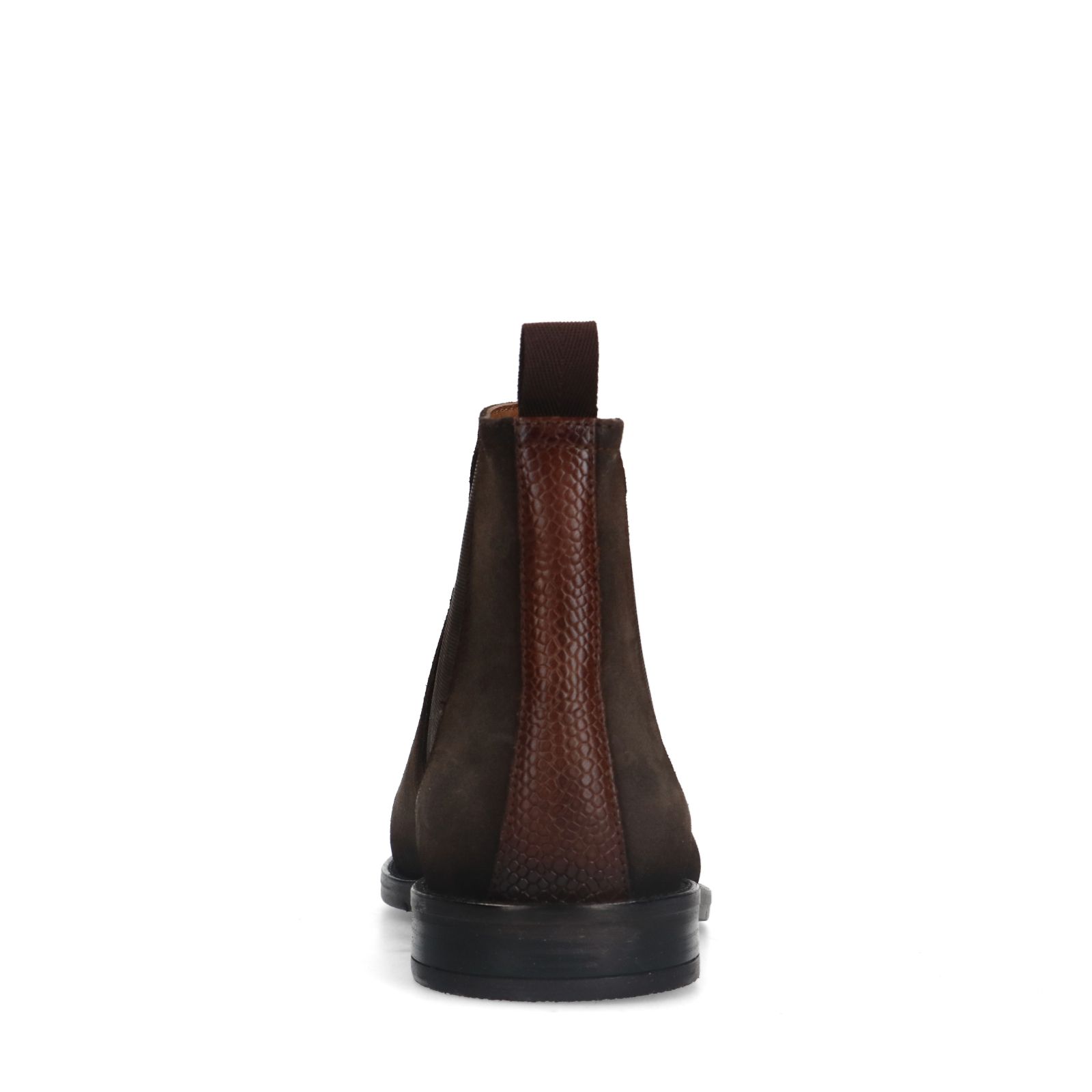 Braune Chelsea Boots aus Veloursleder