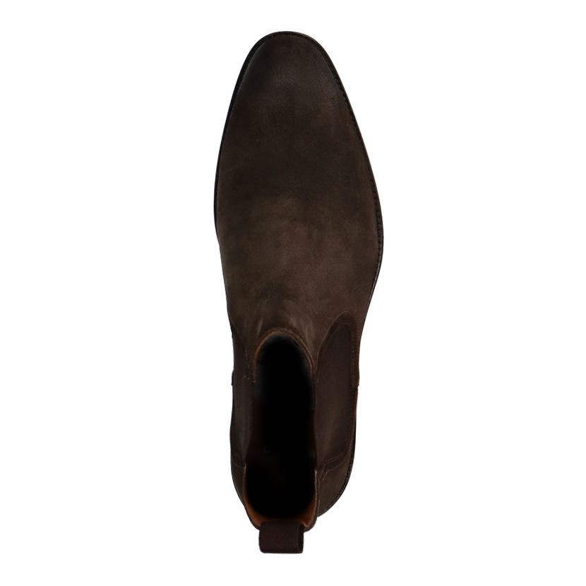 Braune Chelsea Boots aus Veloursleder