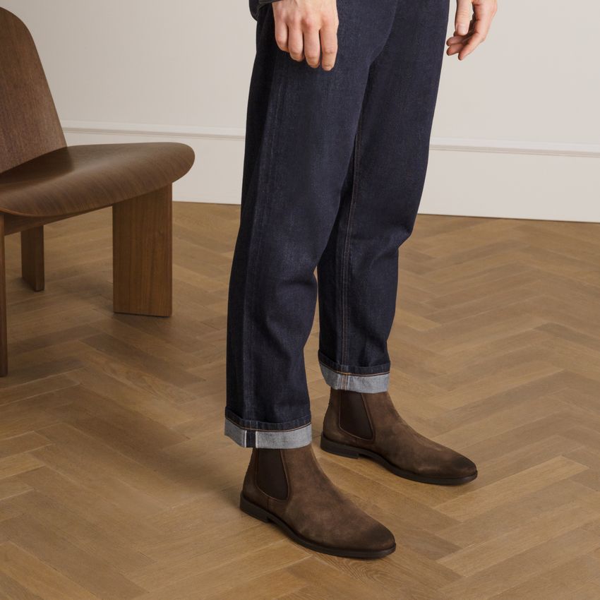Bruine suède chelsea boots