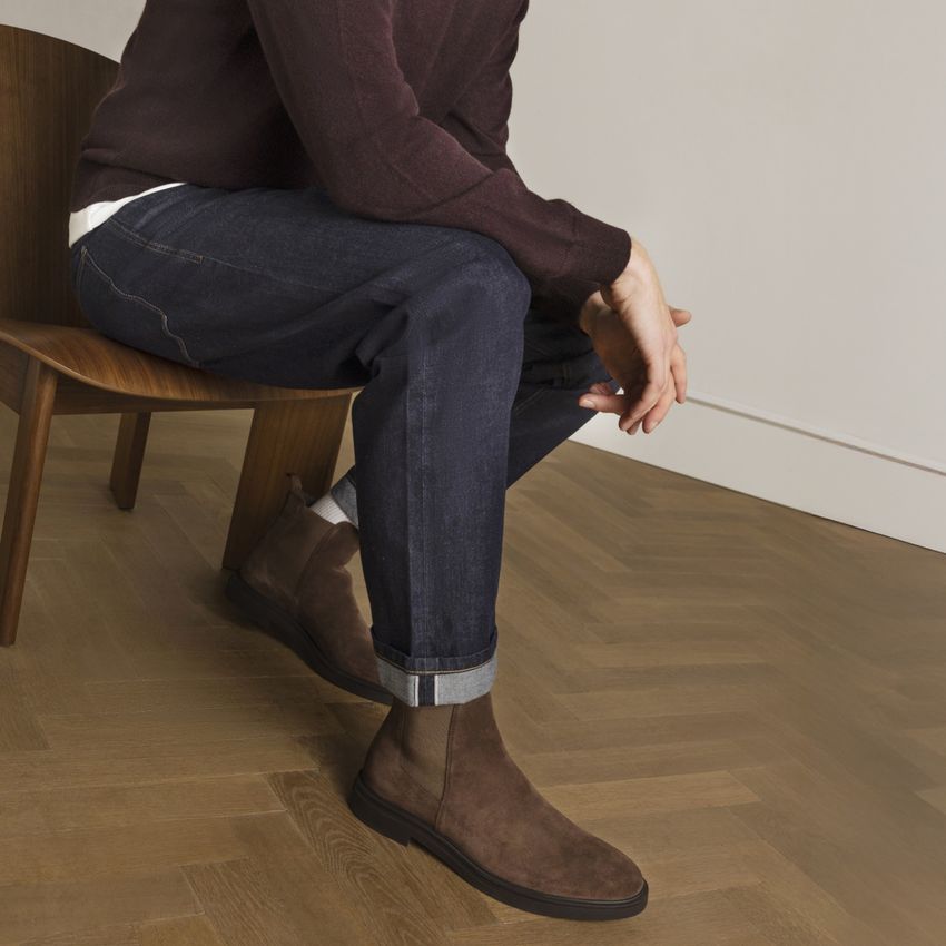 Bruine suède chelsea boots