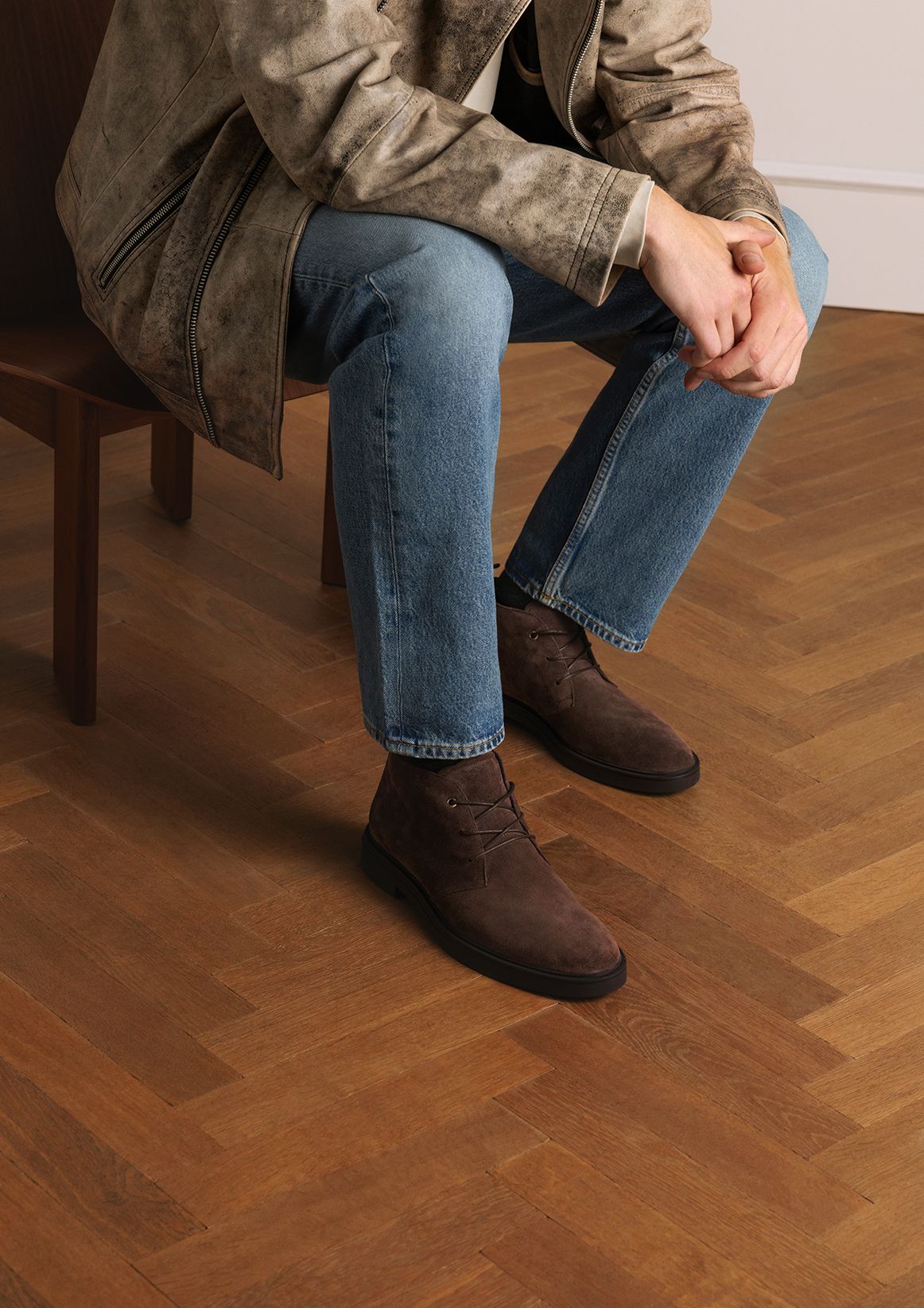 Bruine suède veterboots