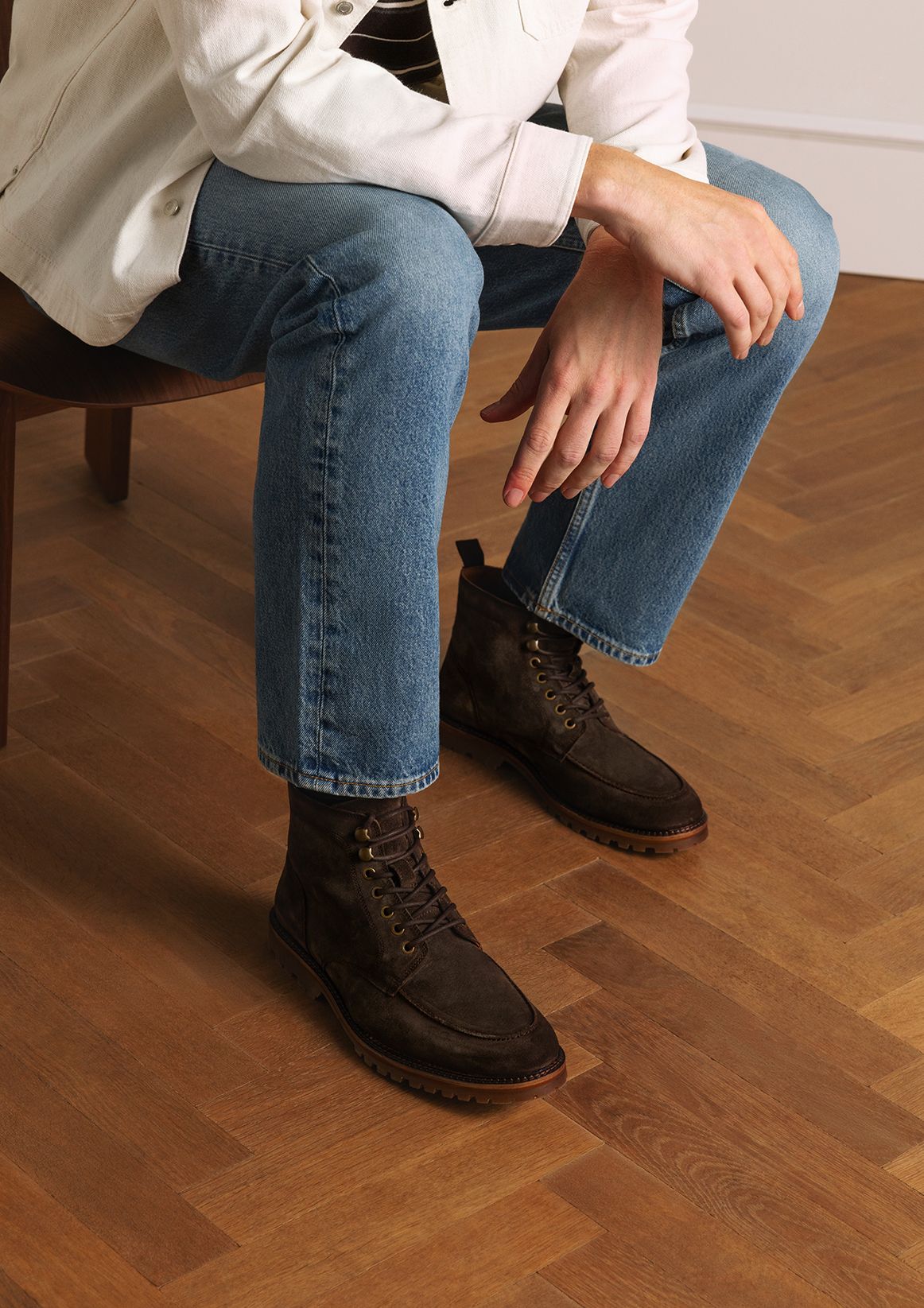 Bruine suède veterboots