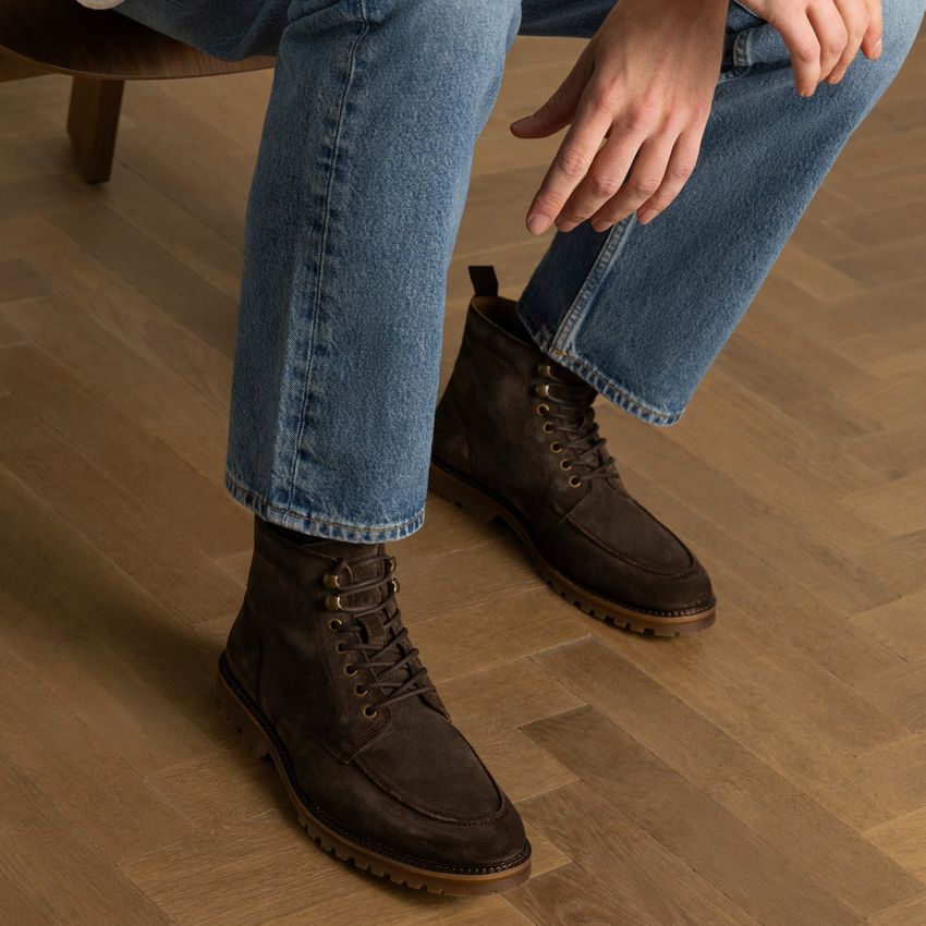 Bruine suède veterboots