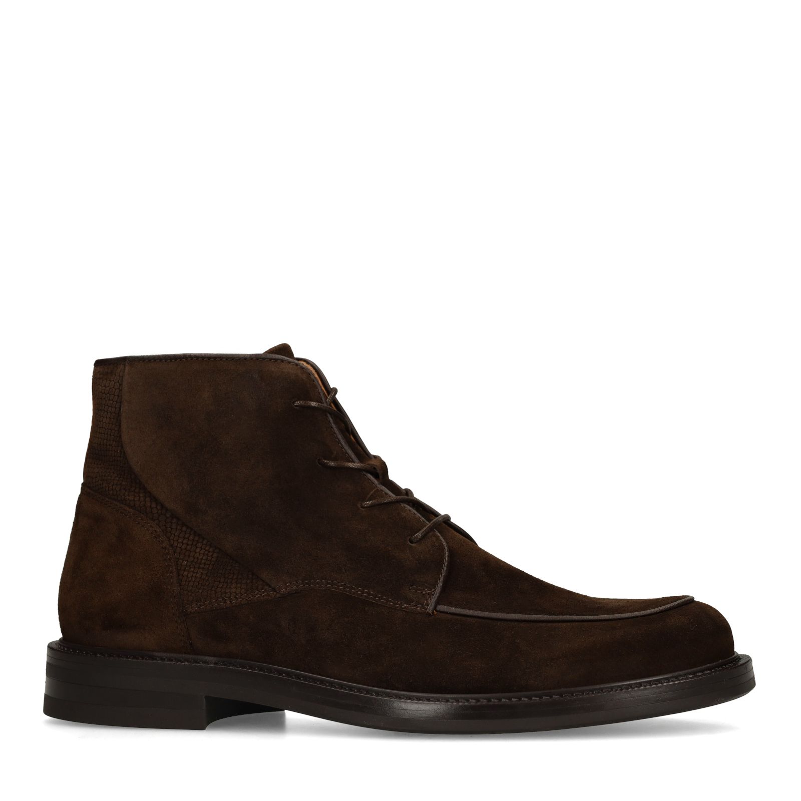 Braune Schnürboots aus Veloursleder