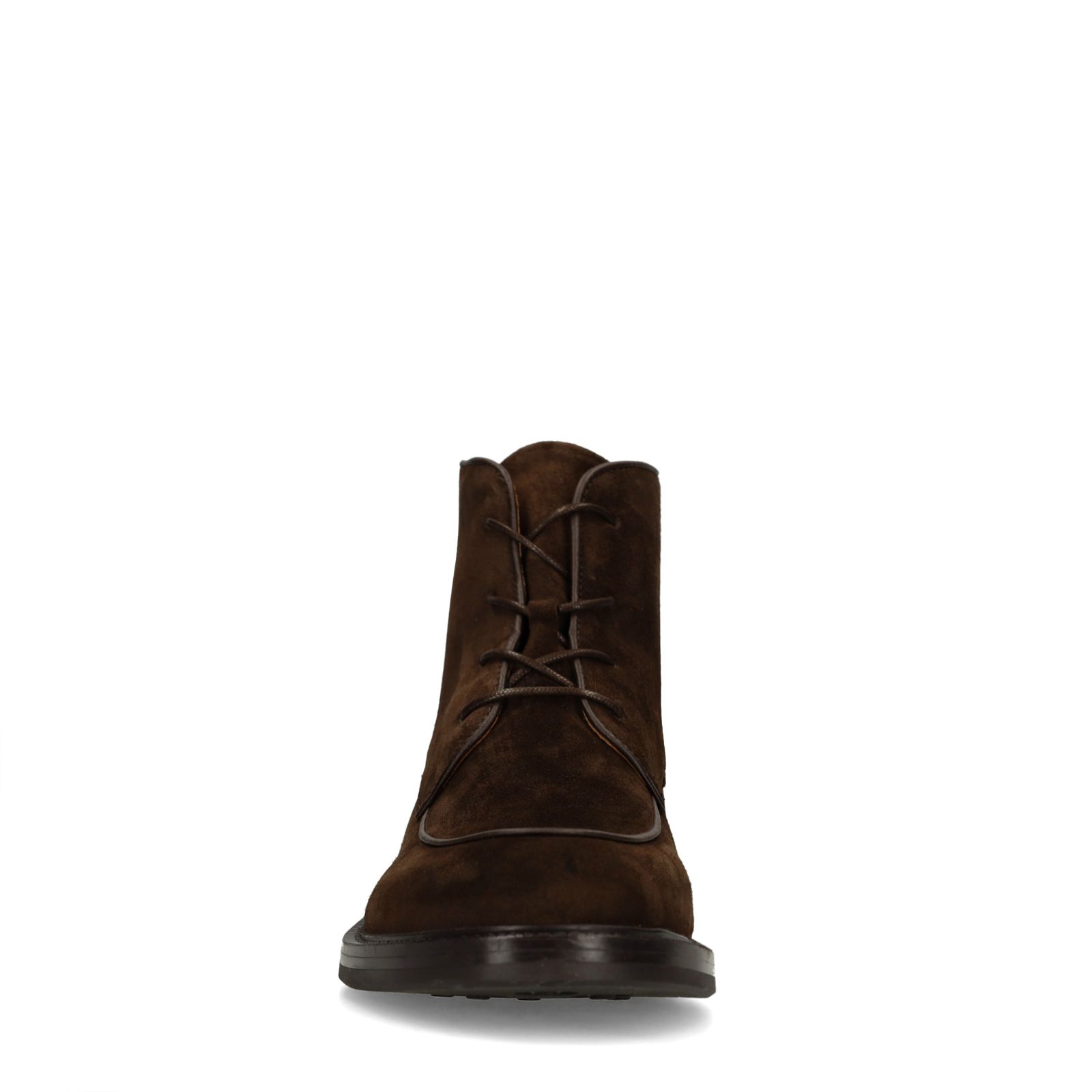 Braune Schnürboots aus Veloursleder