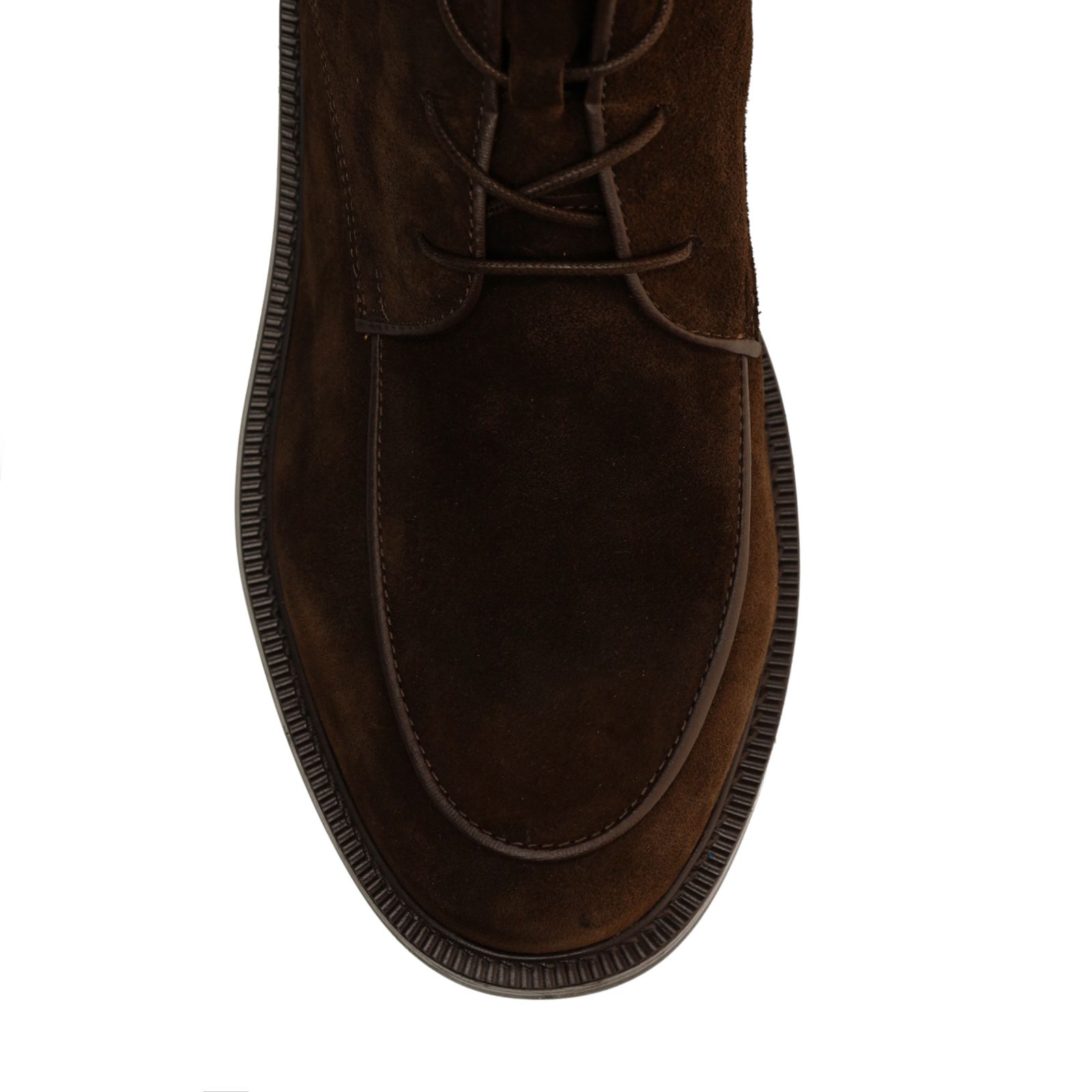 Braune Schnürboots aus Veloursleder