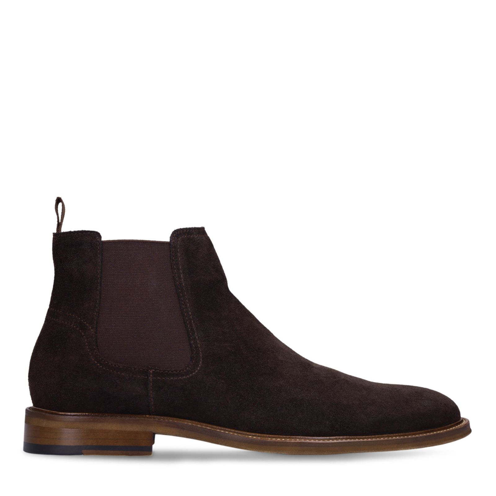 Braune Chelsea Boots aus Veloursleder