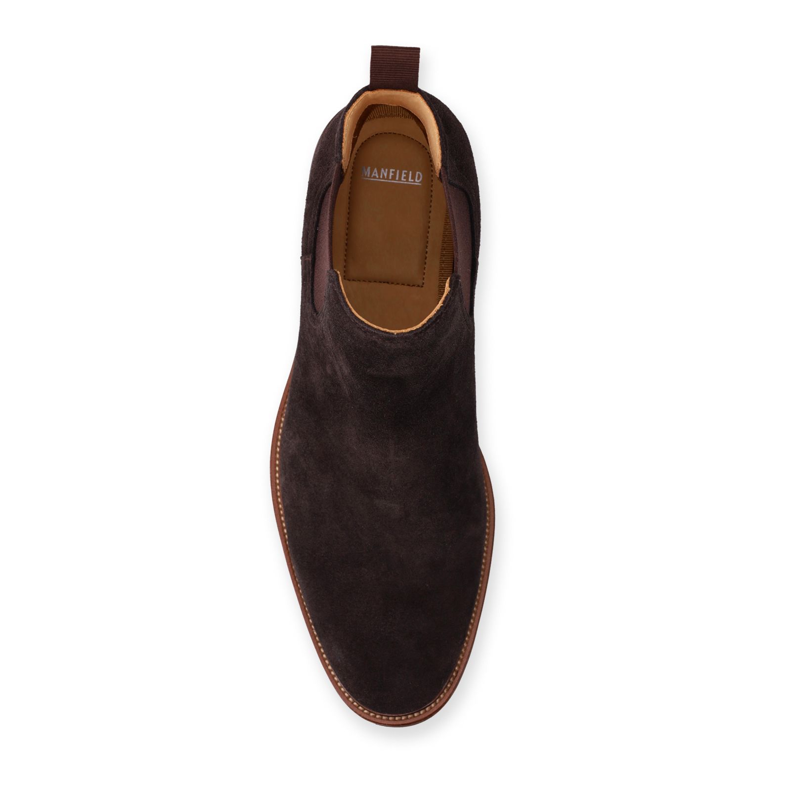 Braune Chelsea Boots aus Veloursleder