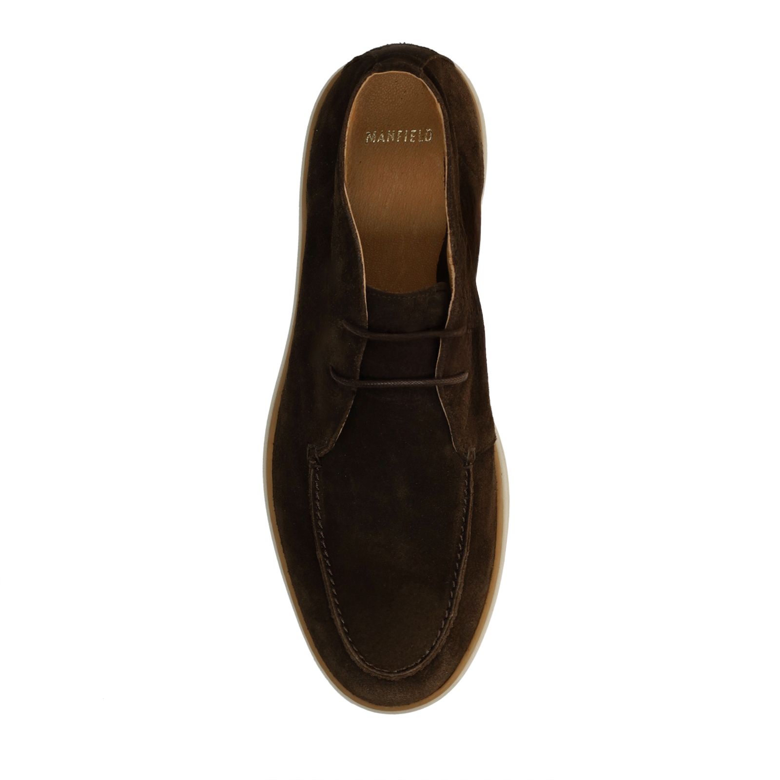 Bruine suède veterschoenen