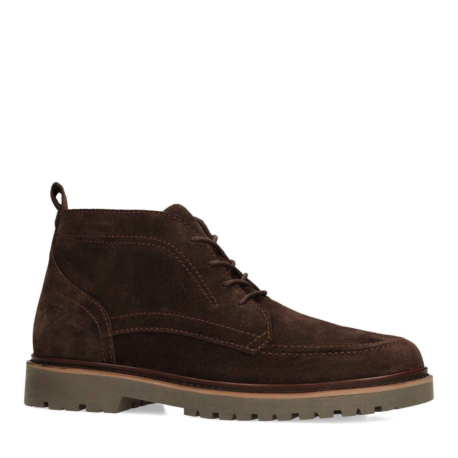 Braune Schnürboots aus Veloursleder