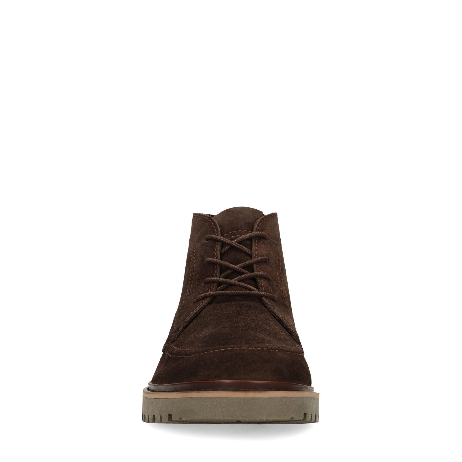 Braune Schnürboots aus Veloursleder