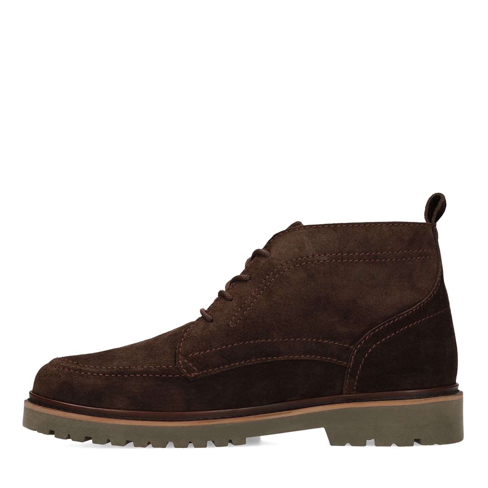 Braune Schnürboots aus Veloursleder