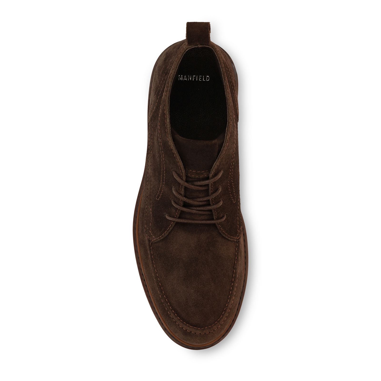 Braune Schnürboots aus Veloursleder