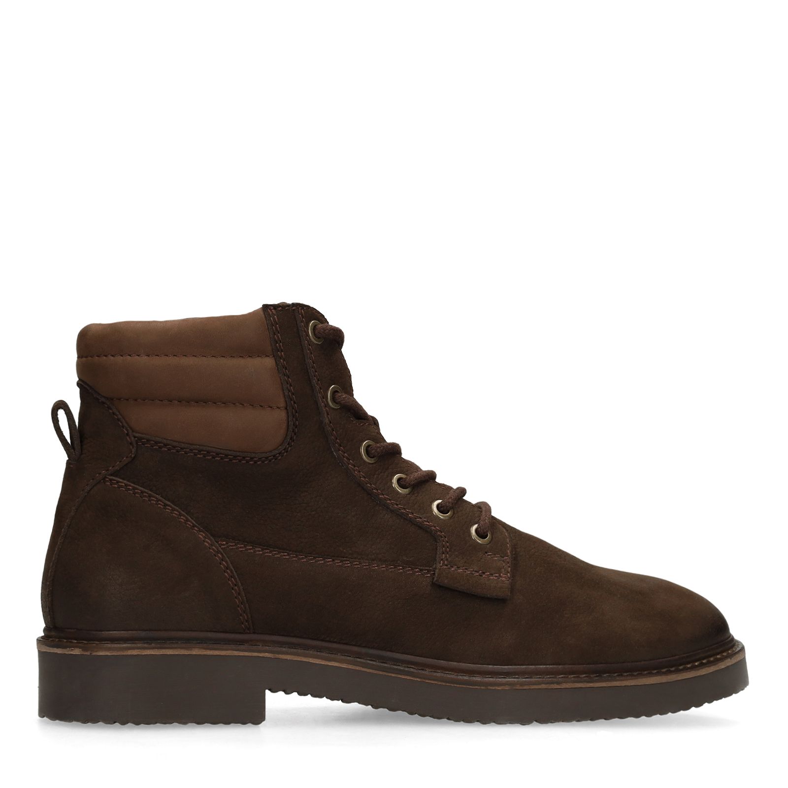 Donkerbruine suède veterboots