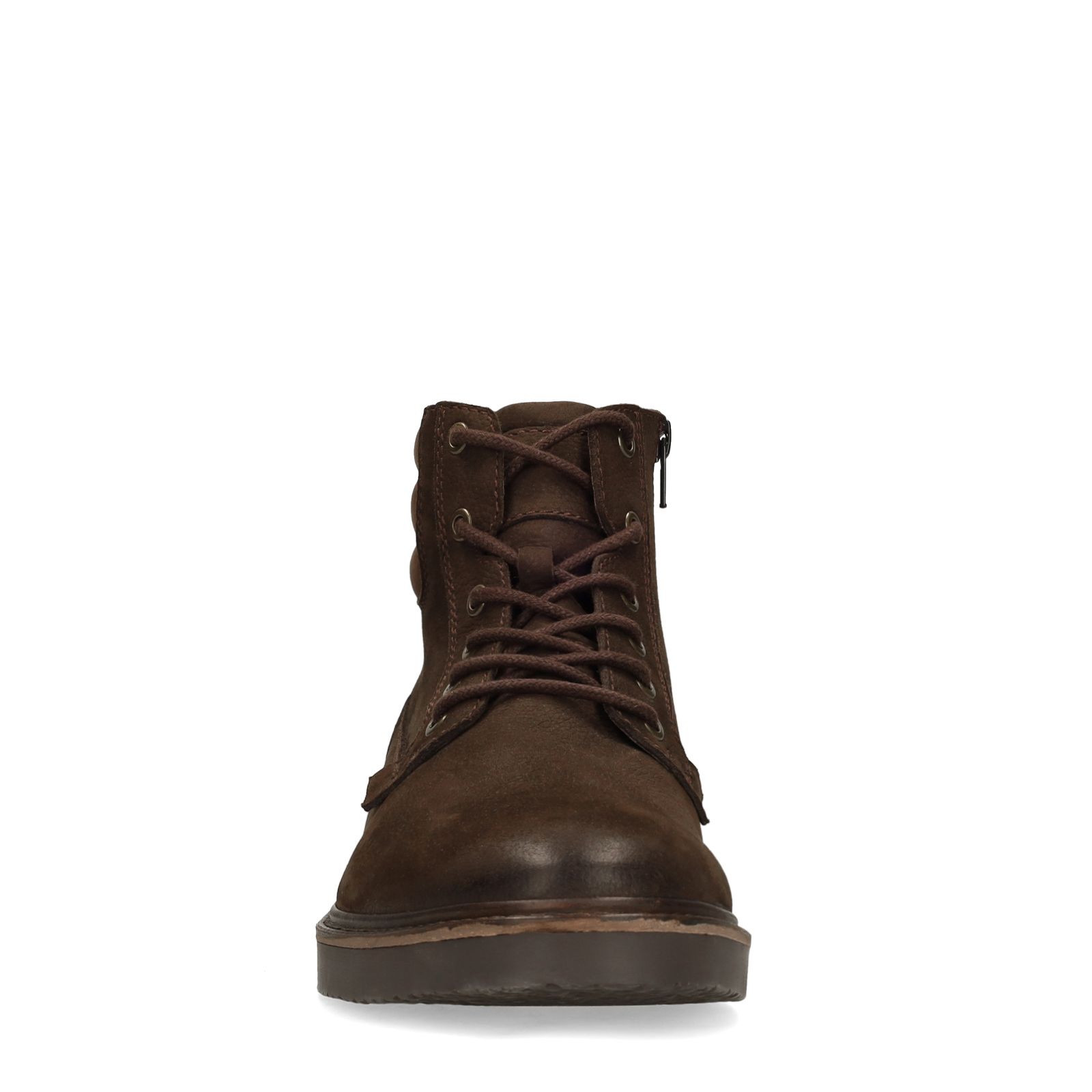 Donkerbruine suède veterboots