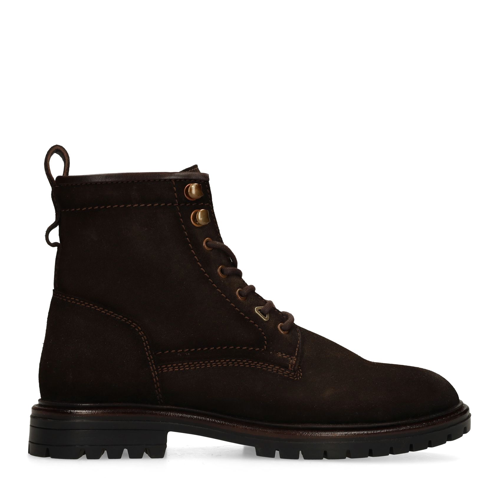 Bruine suede veterschoenen