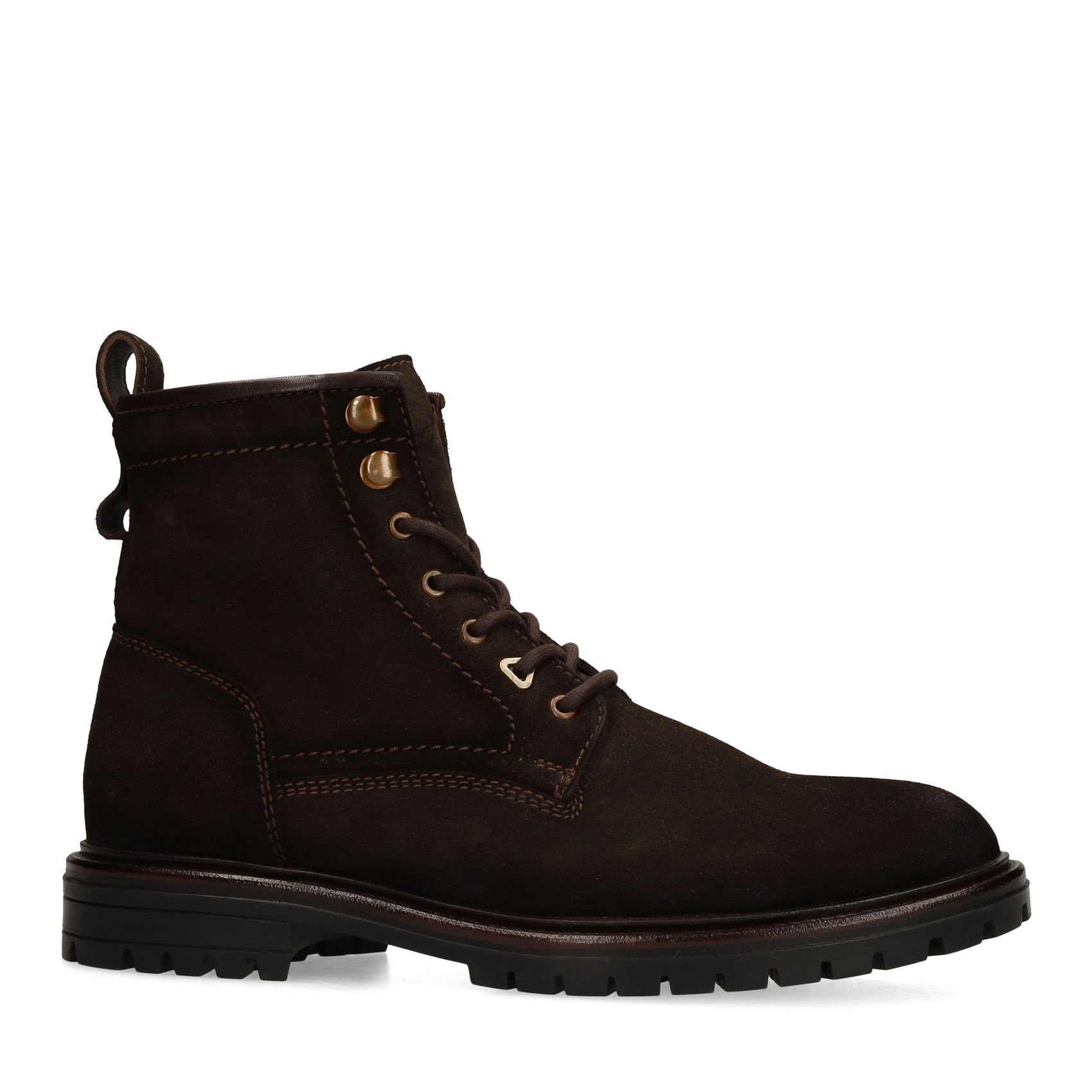 Bruine suede veterschoenen