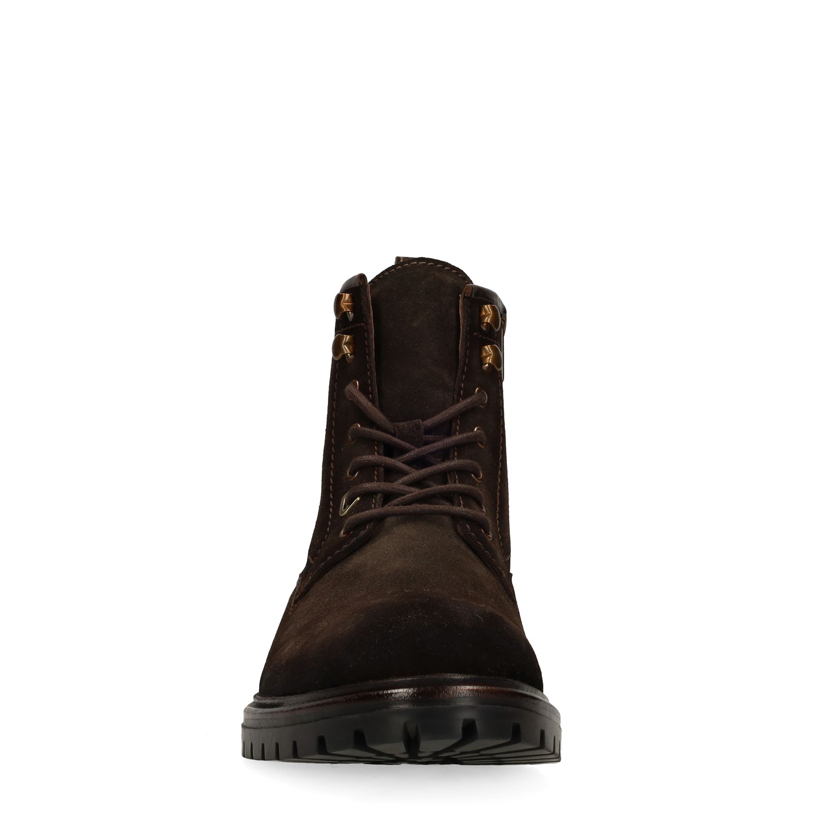 Bruine suede veterschoenen