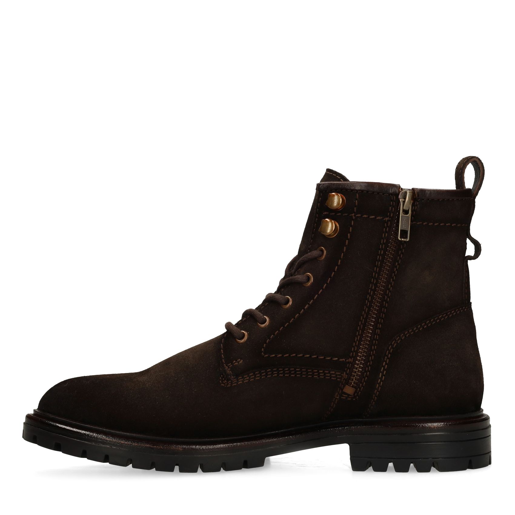 Bruine suede veterschoenen
