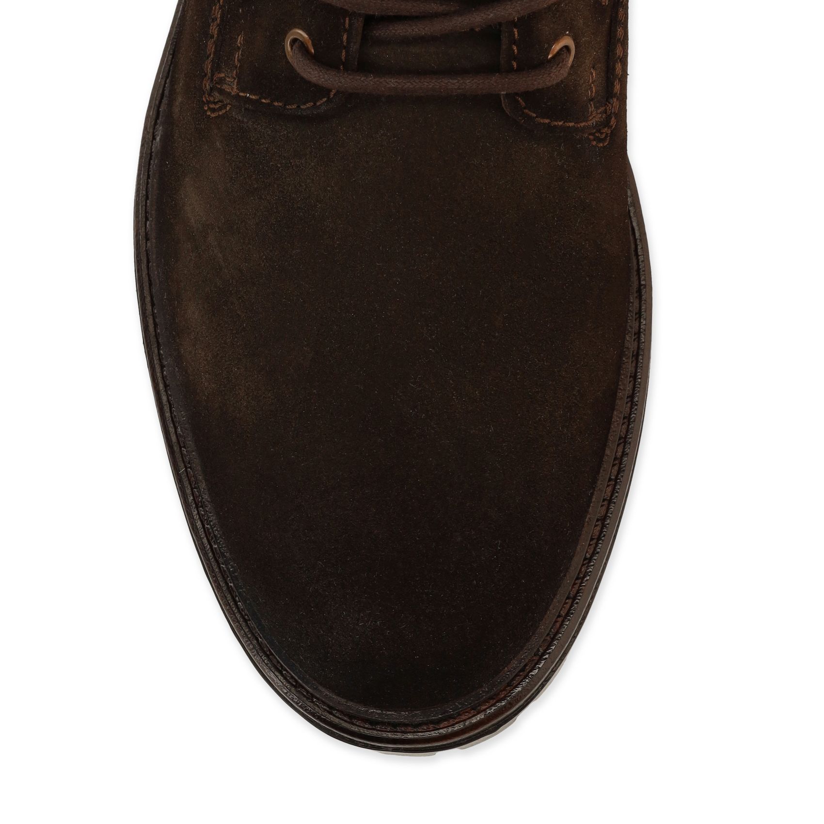 Bruine suede veterschoenen