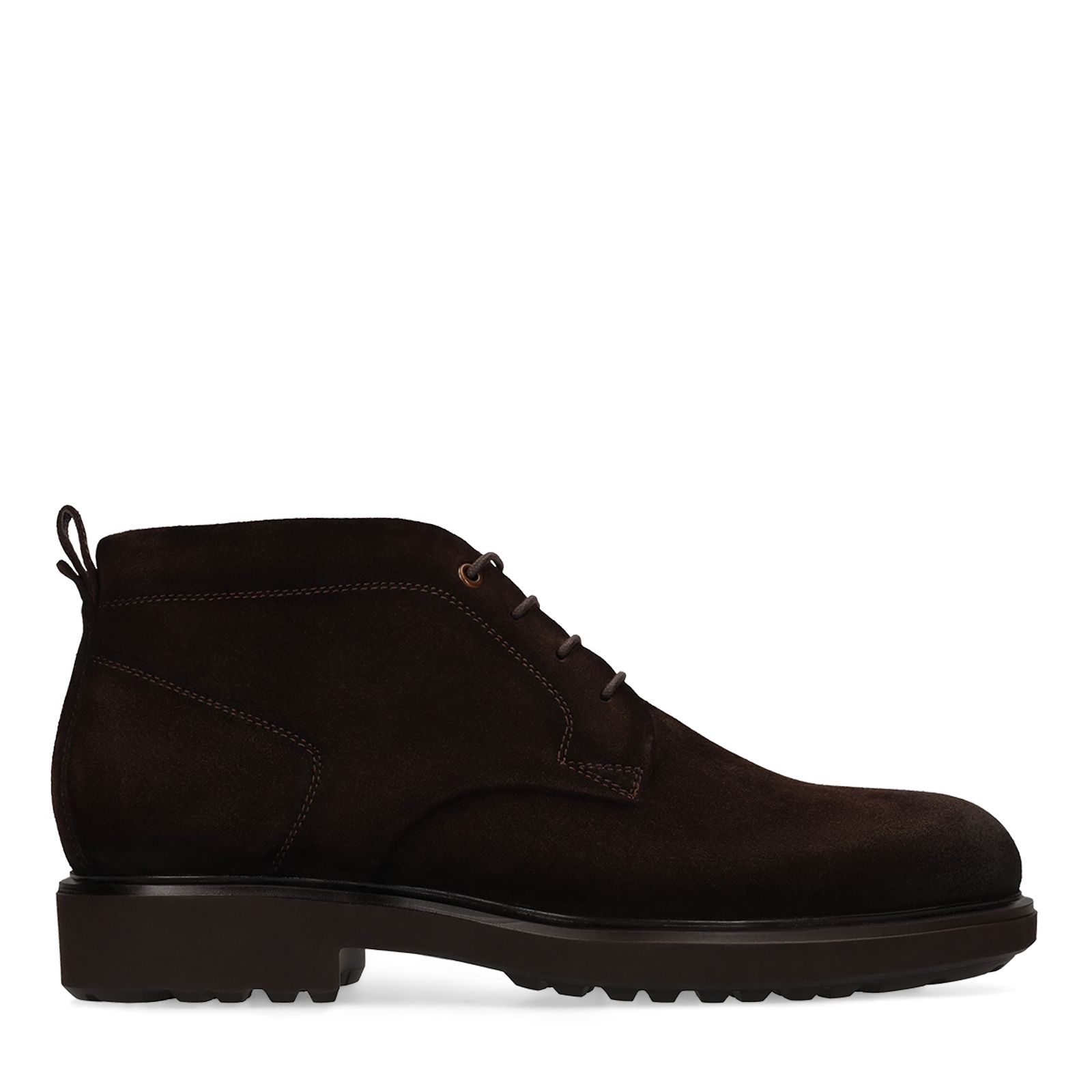 Bruine suède veterschoenen