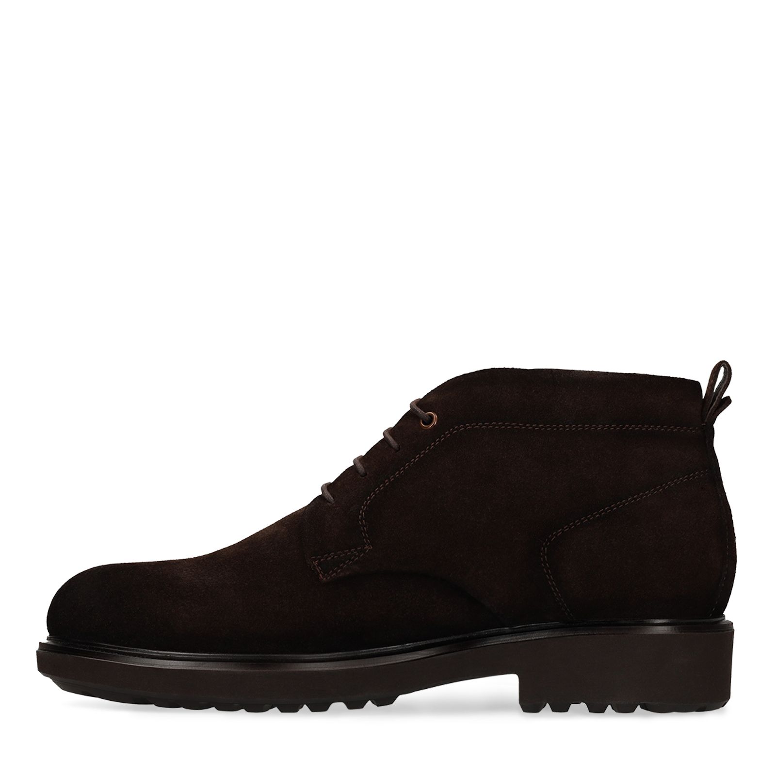 Bruine suède veterschoenen