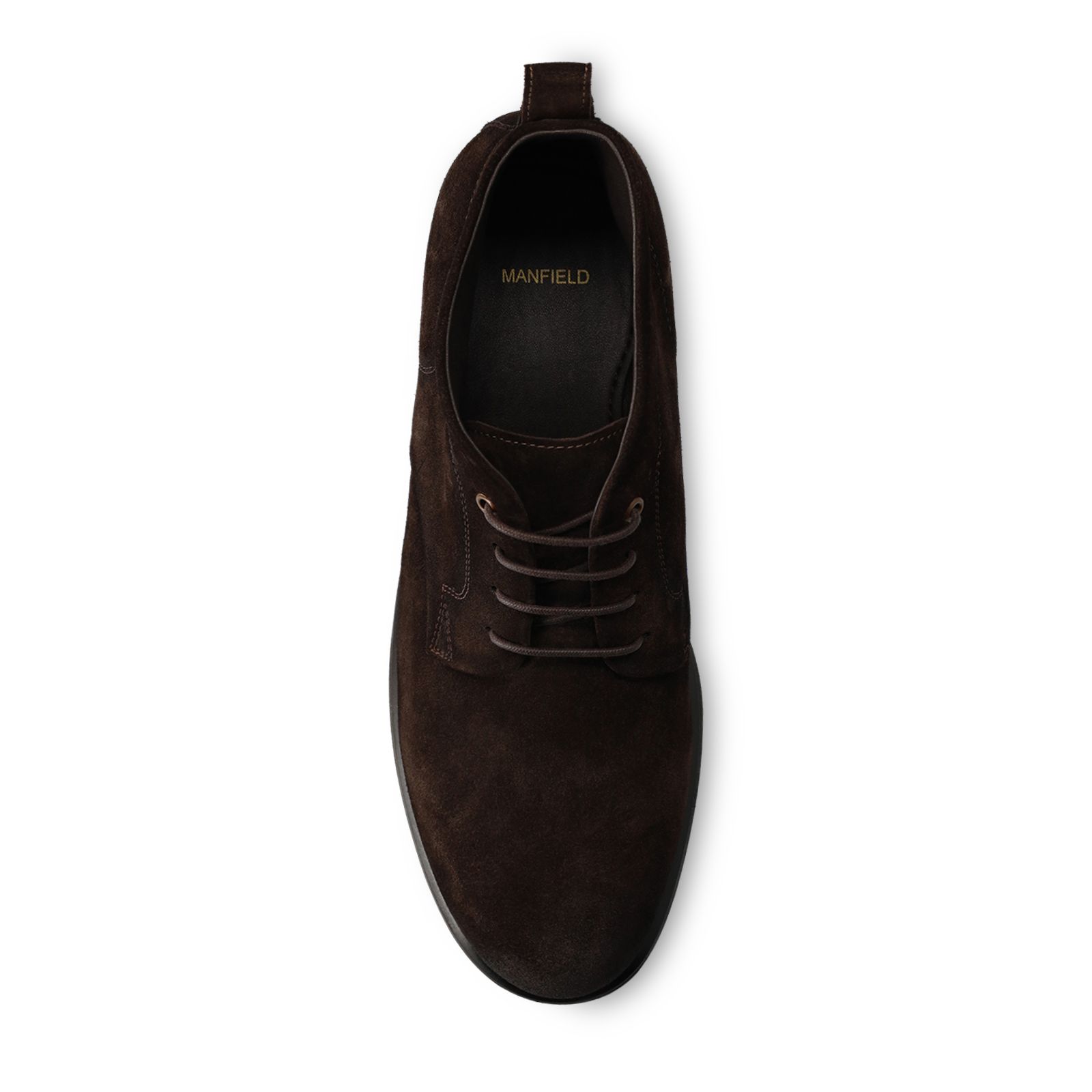 Bruine suède veterschoenen