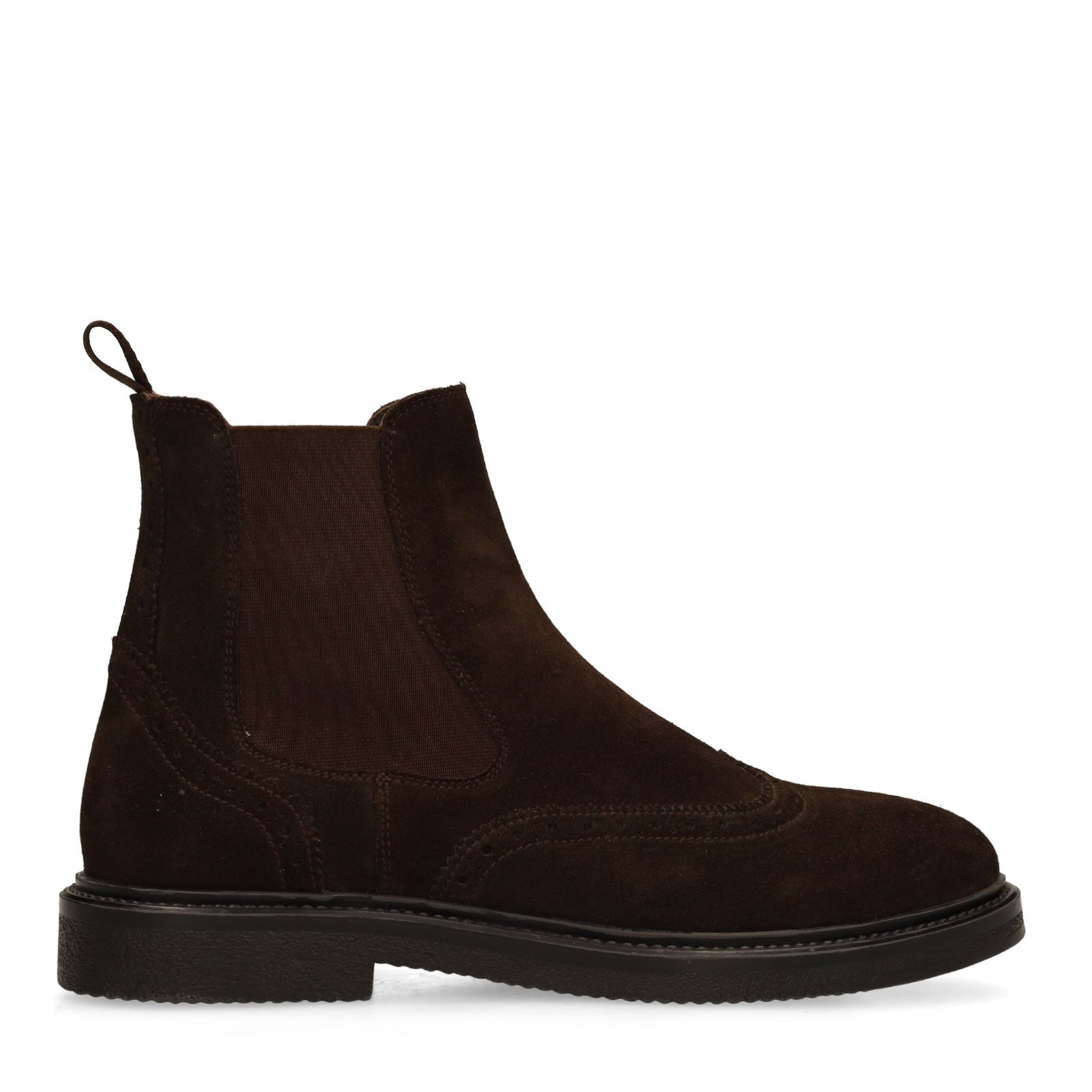 Donkerbruine suède chelsea boots