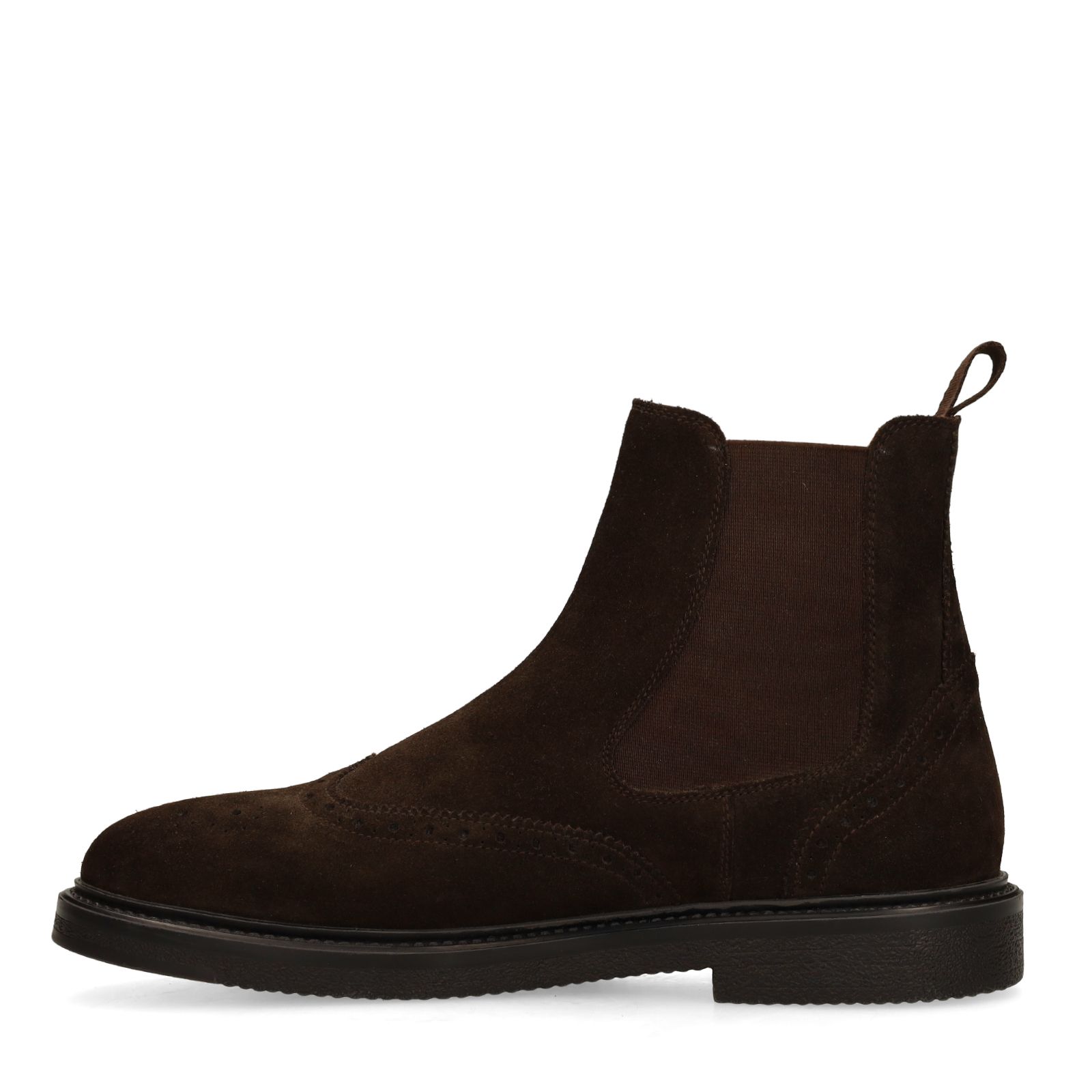 Donkerbruine suède chelsea boots