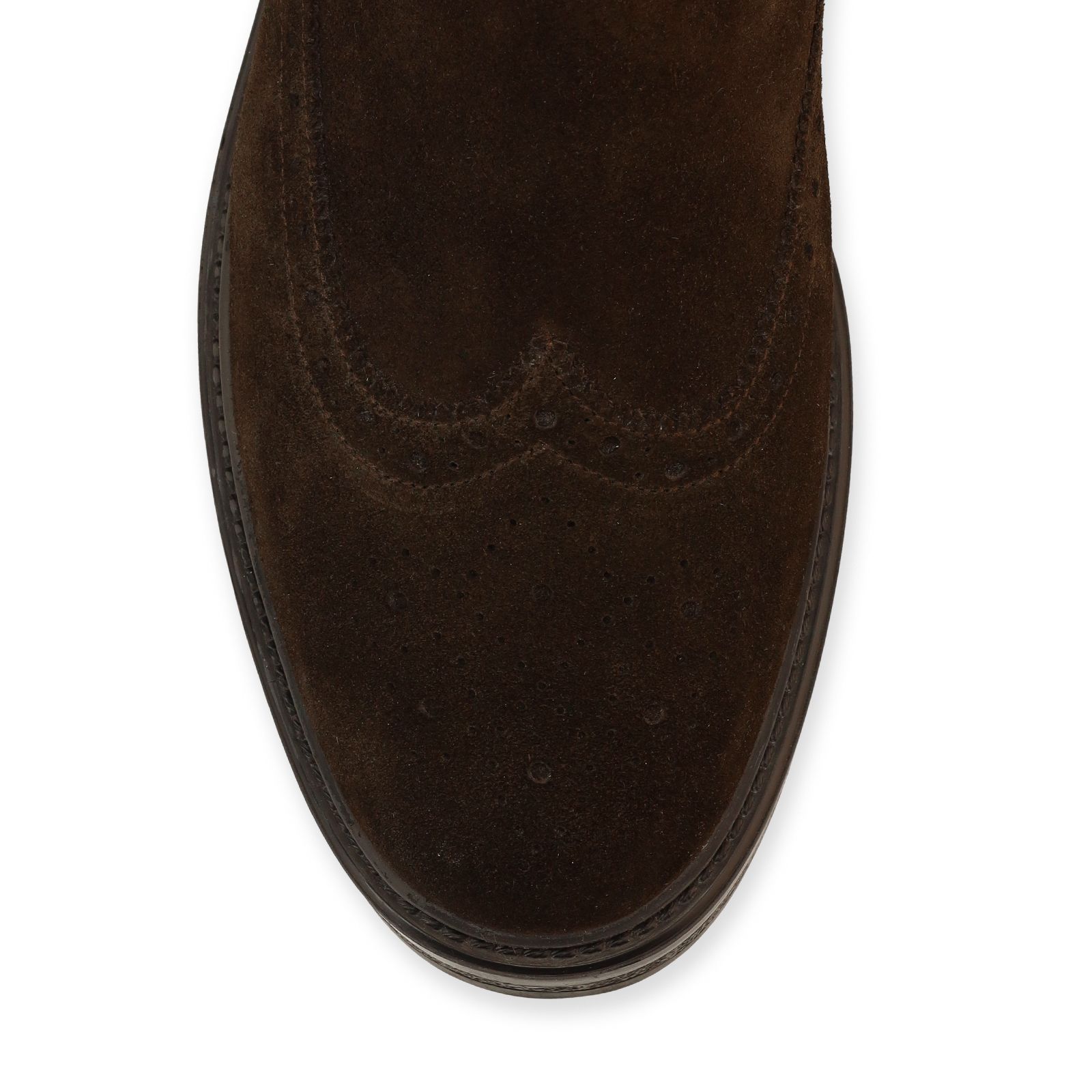 Donkerbruine suède chelsea boots