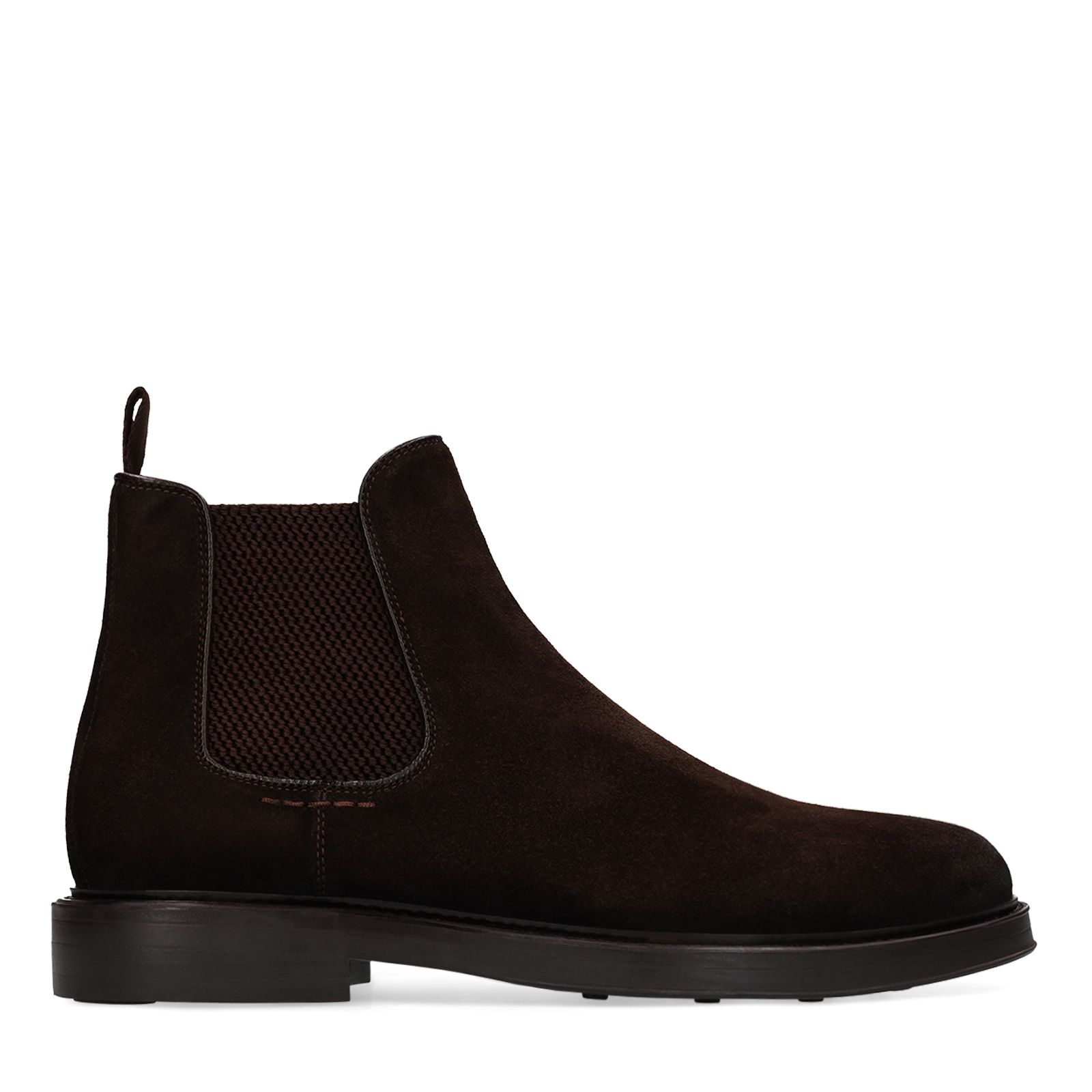 Braune Chelsea Boots aus Veloursleder