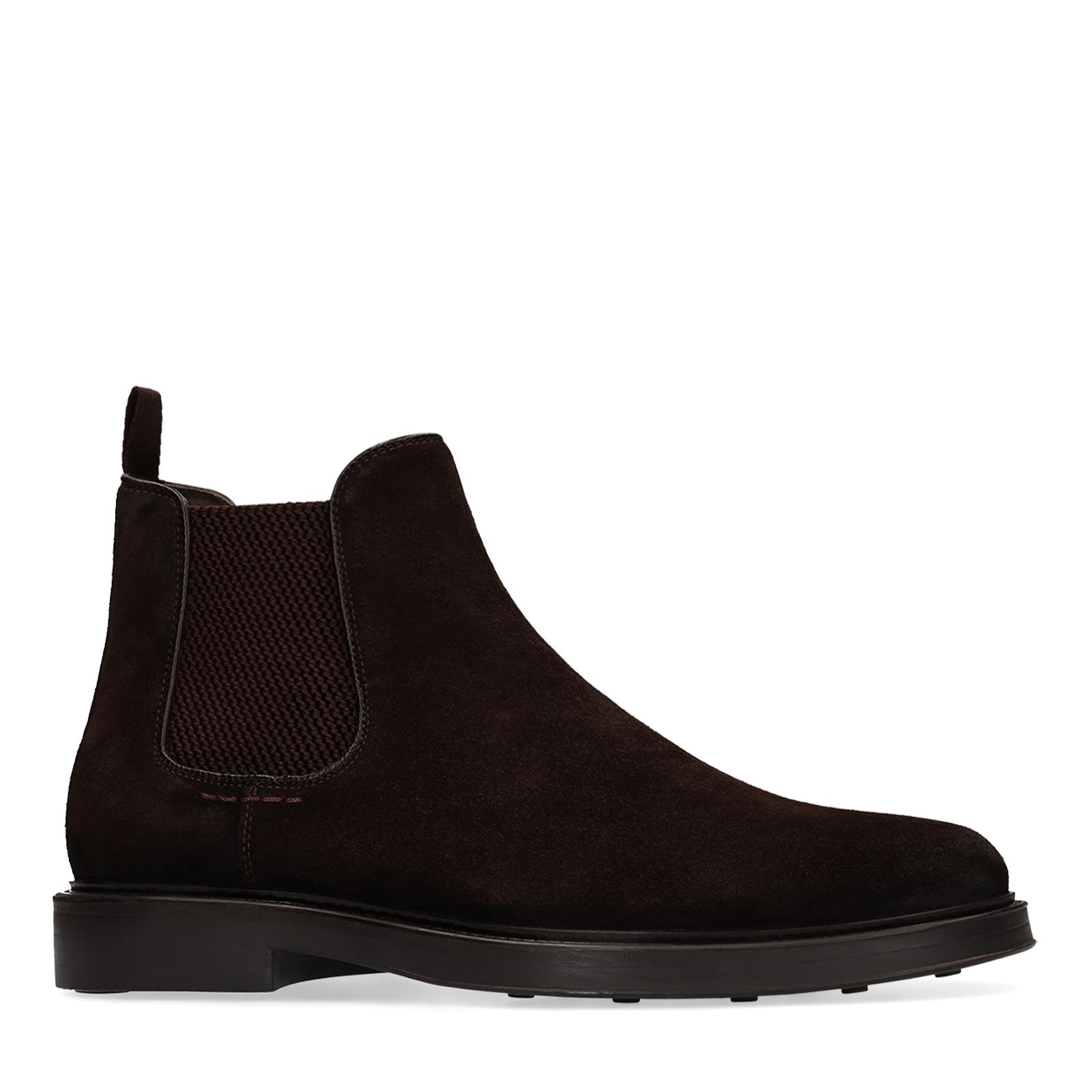 Braune Chelsea Boots aus Veloursleder