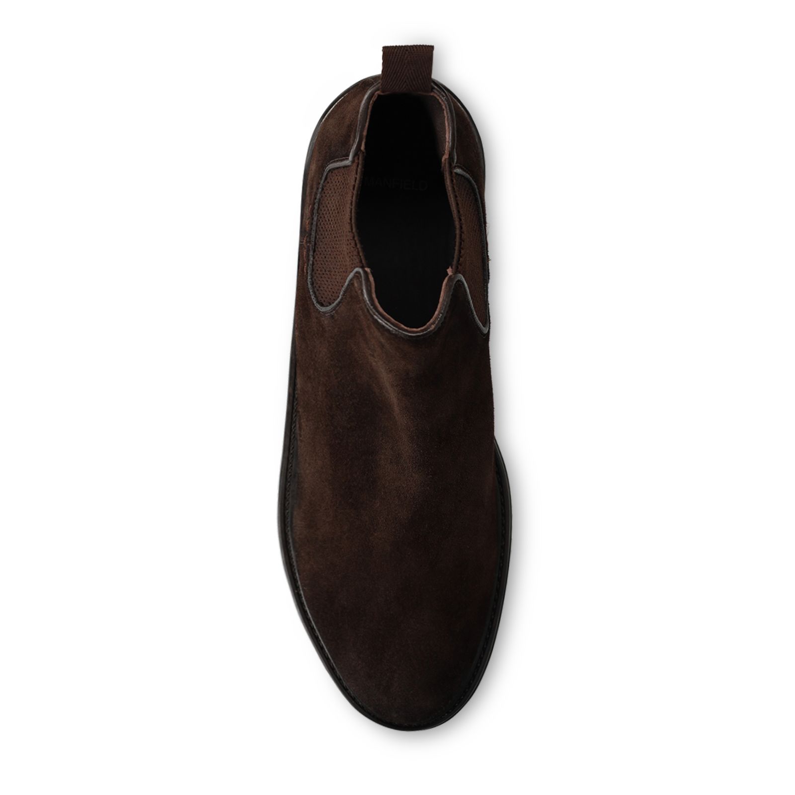 Braune Chelsea Boots aus Veloursleder