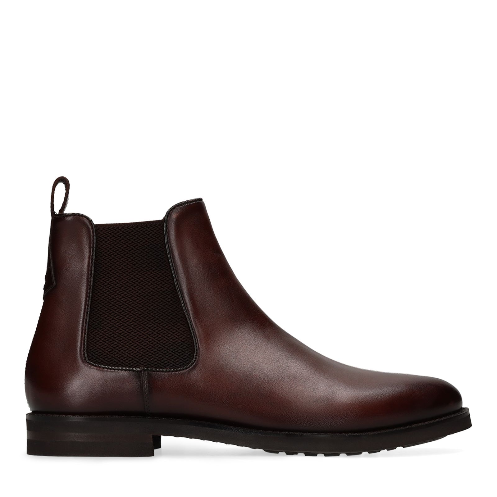 Bruine leren chelsea boots