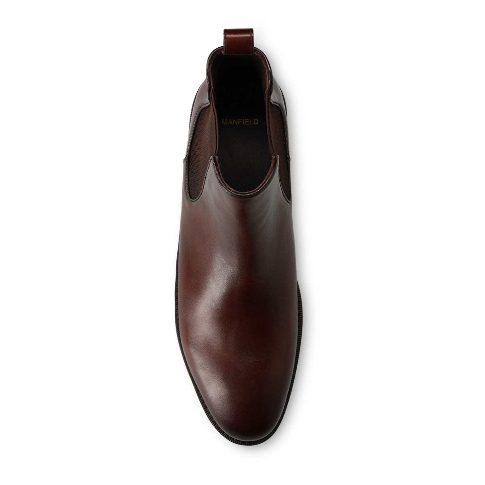 Bruine leren chelsea boots