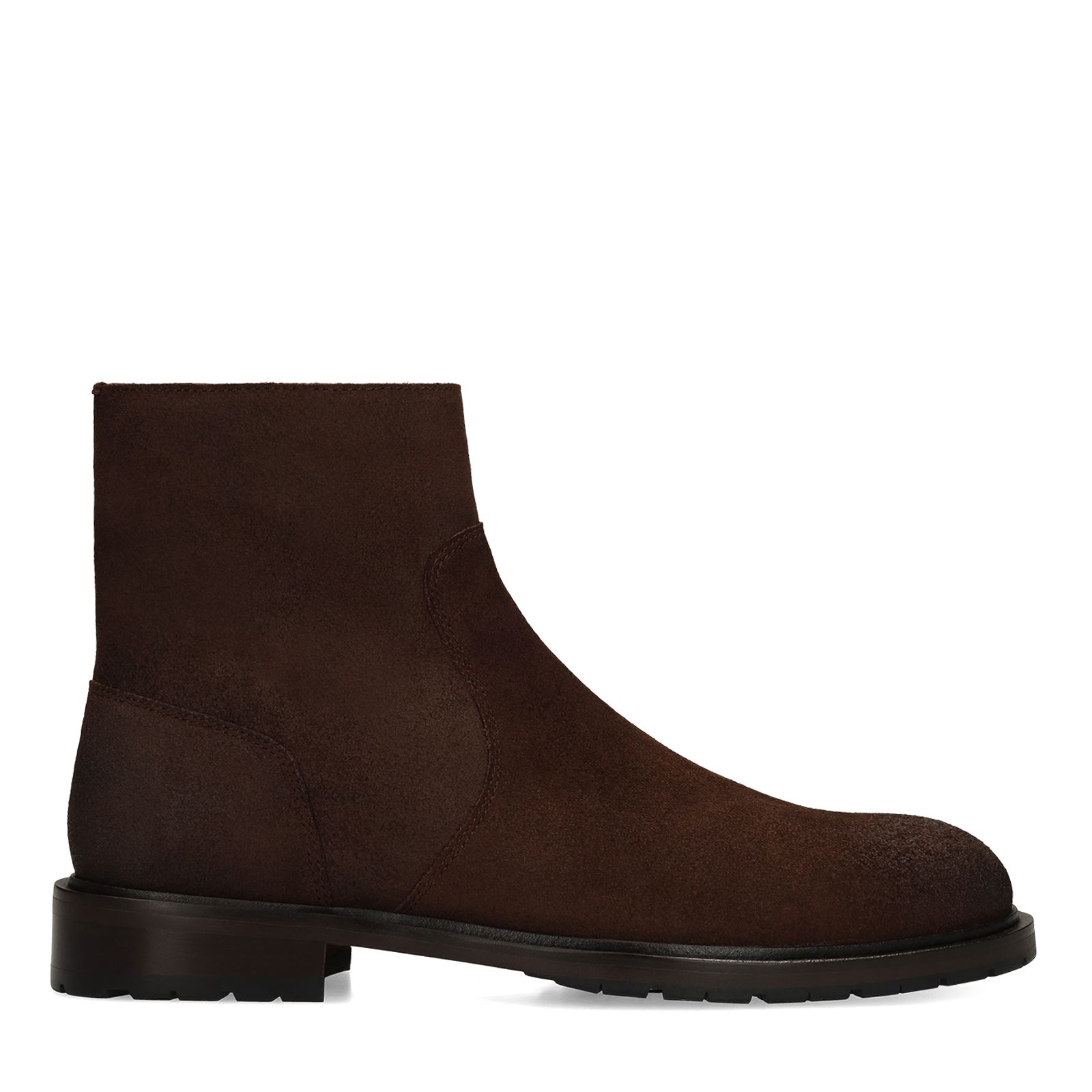 Donkerbruine suède boots