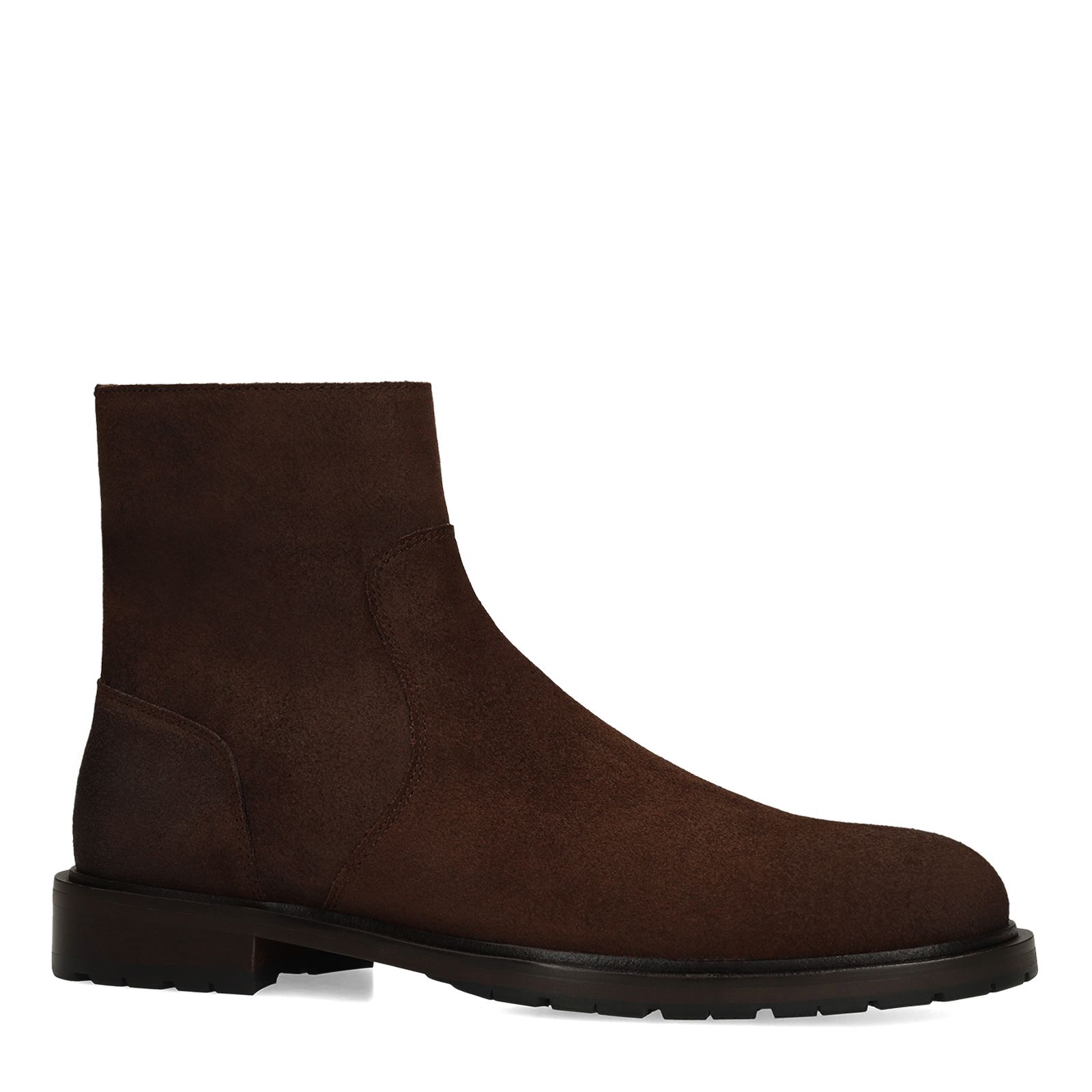 Donkerbruine suède boots