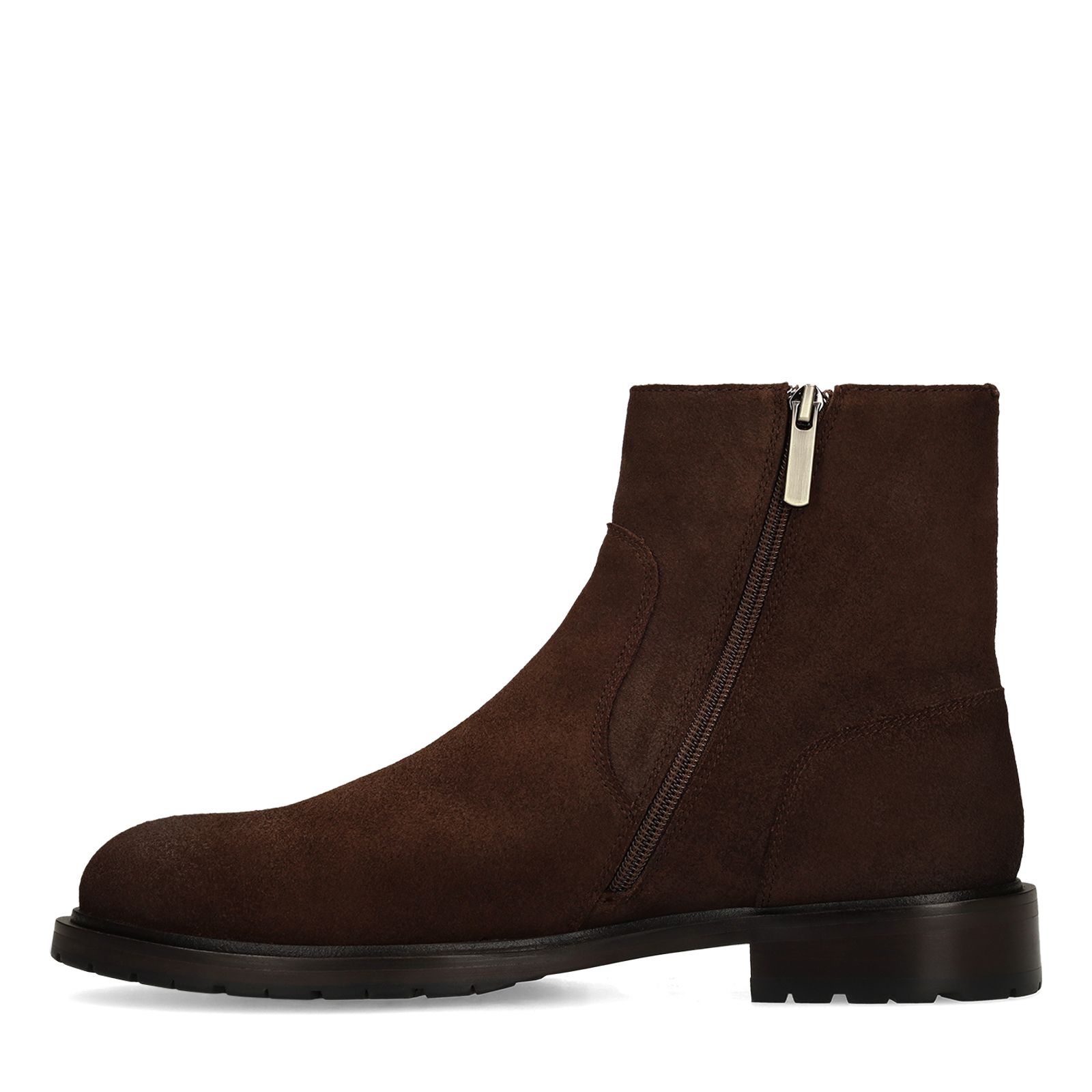 Donkerbruine suède boots