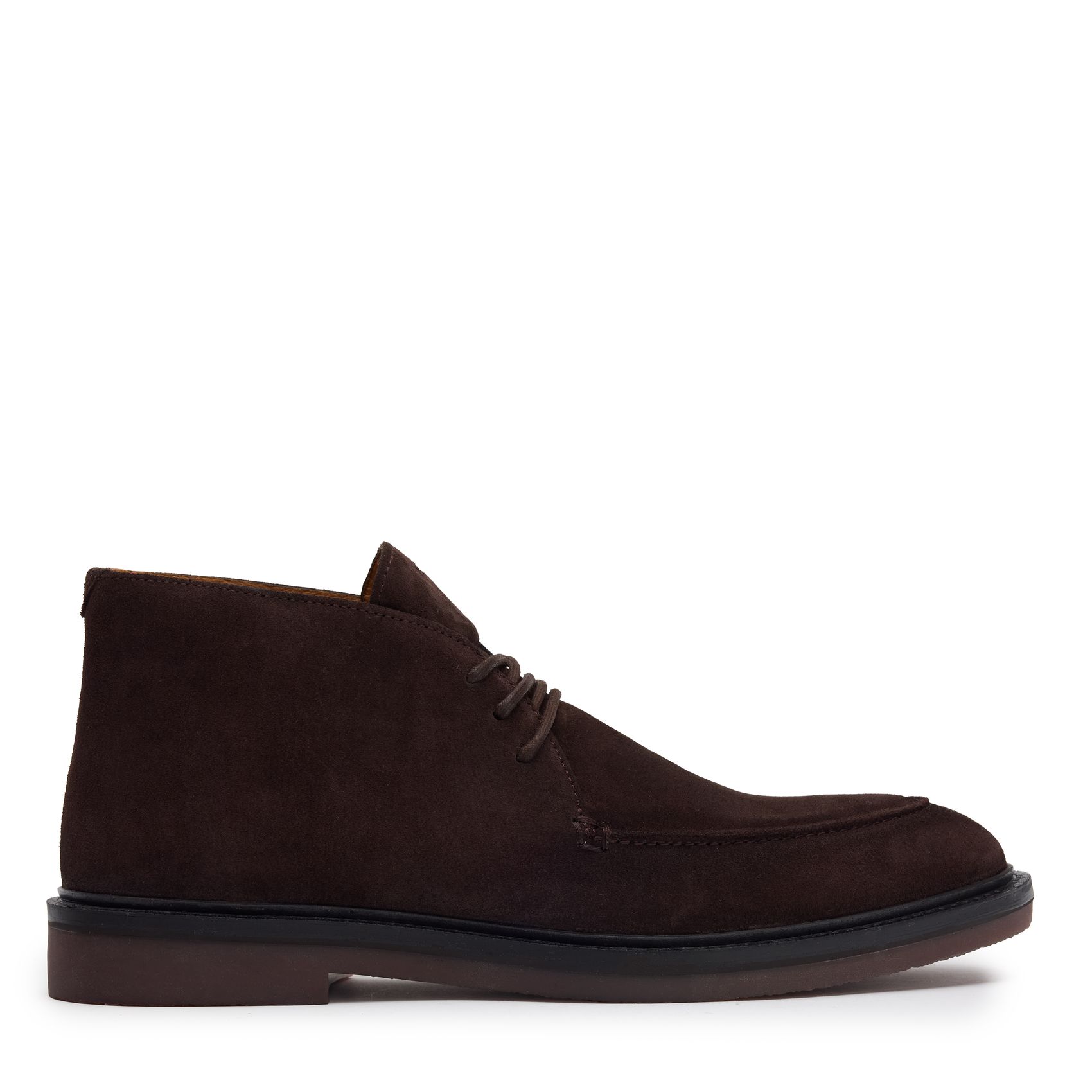 Braune Schnürboots aus Veloursleder