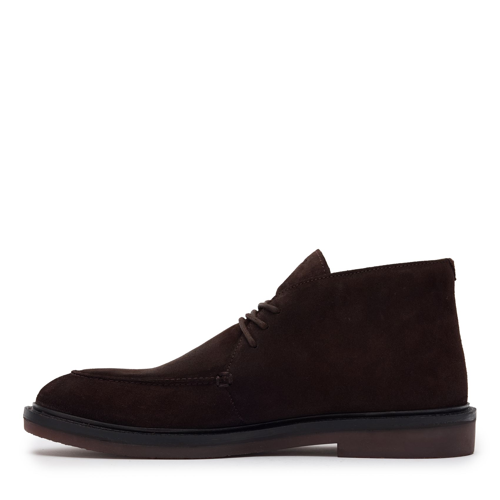 Braune Schnürboots aus Veloursleder