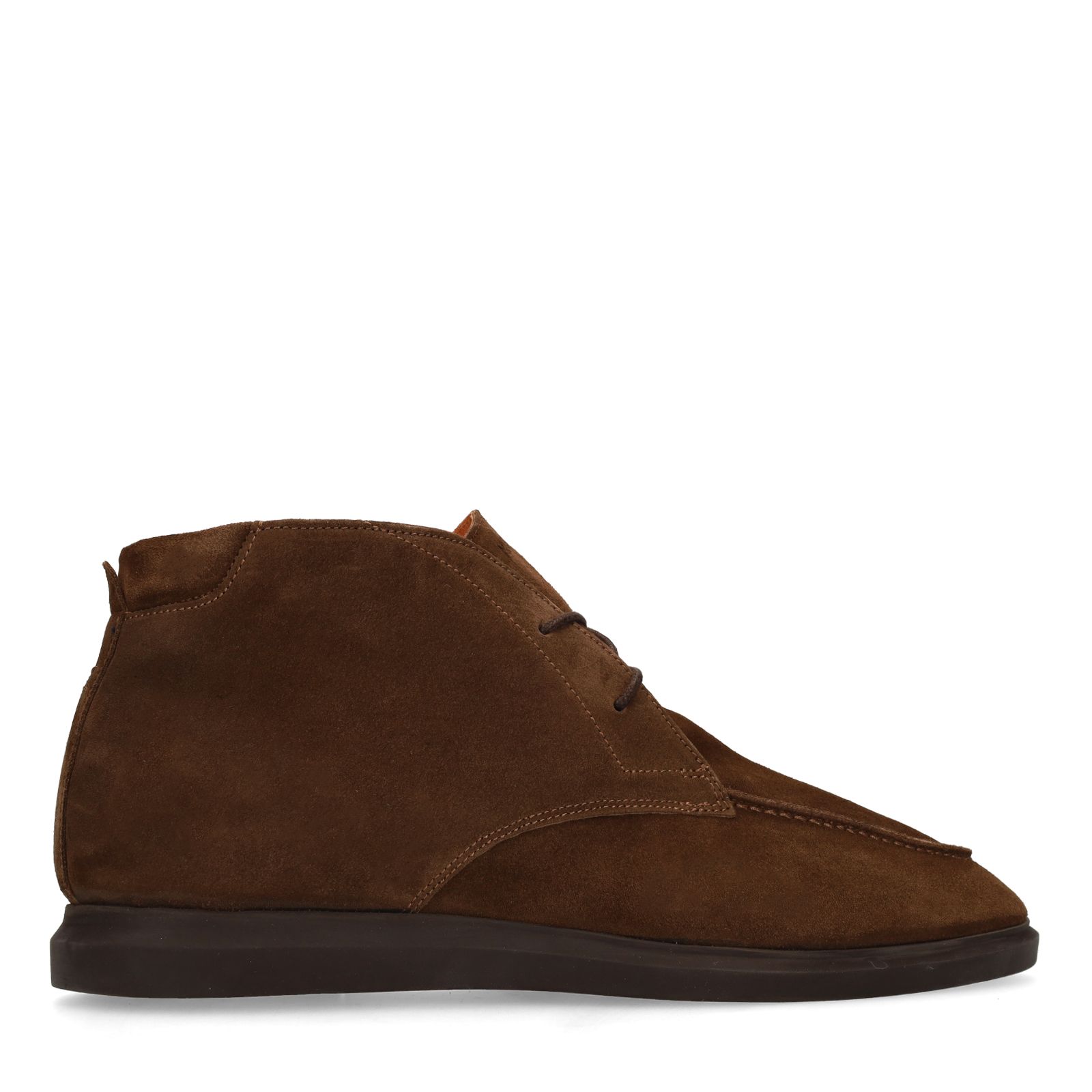 Dunkelbraune Desert Boots aus Veloursleder