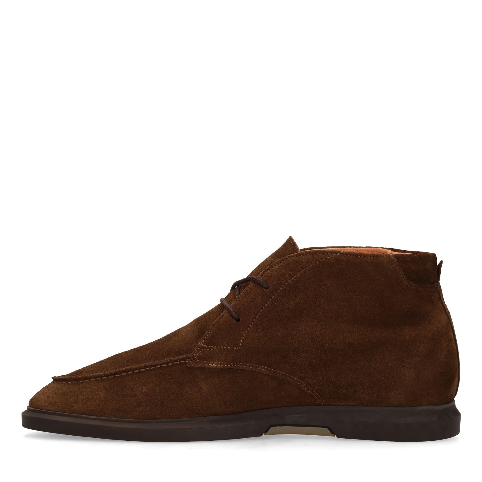 Dunkelbraune Desert Boots aus Veloursleder