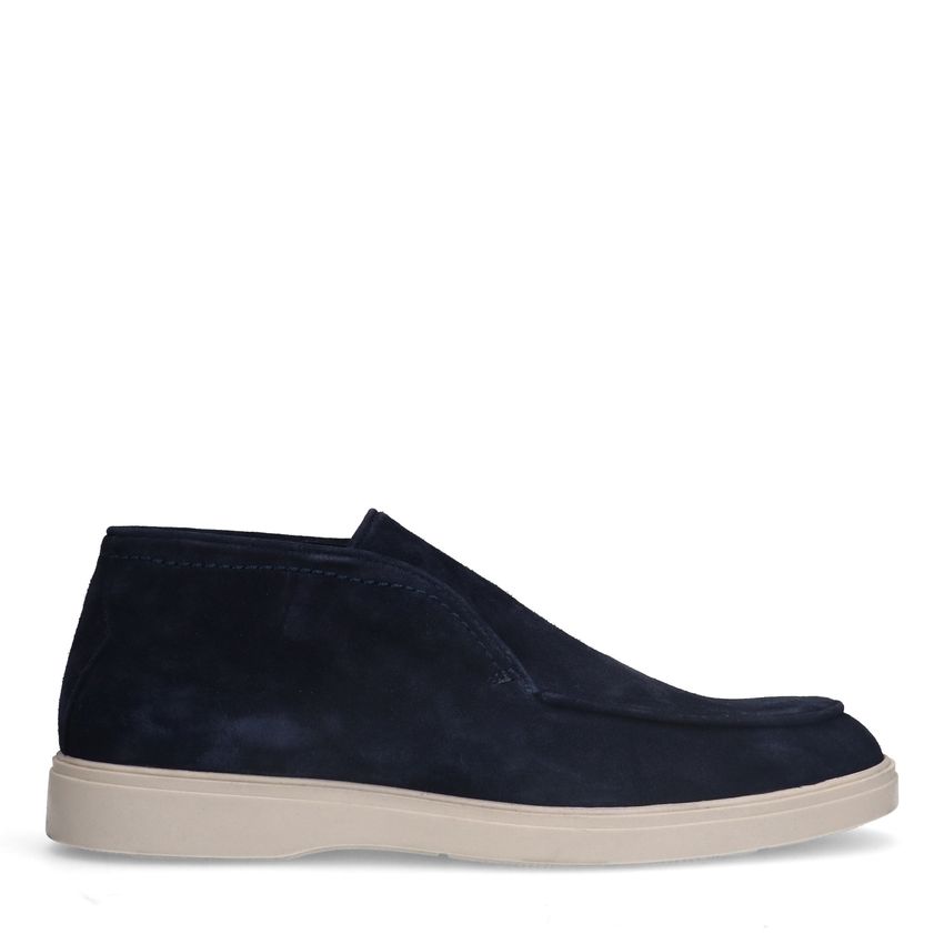 Donkerblauwe suède boots