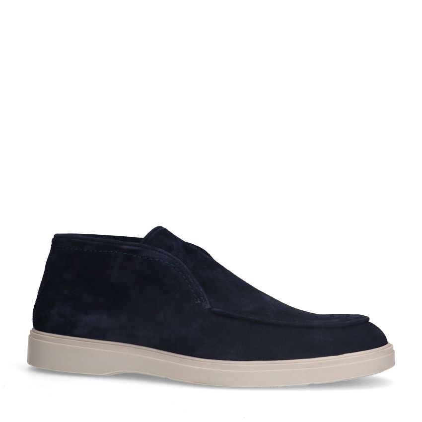 Donkerblauwe suède boots