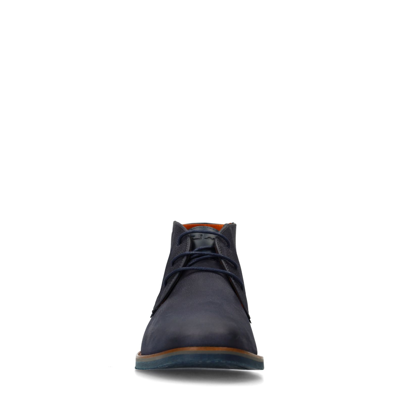 Marineblaue Schnürschuhe aus Nubukleder