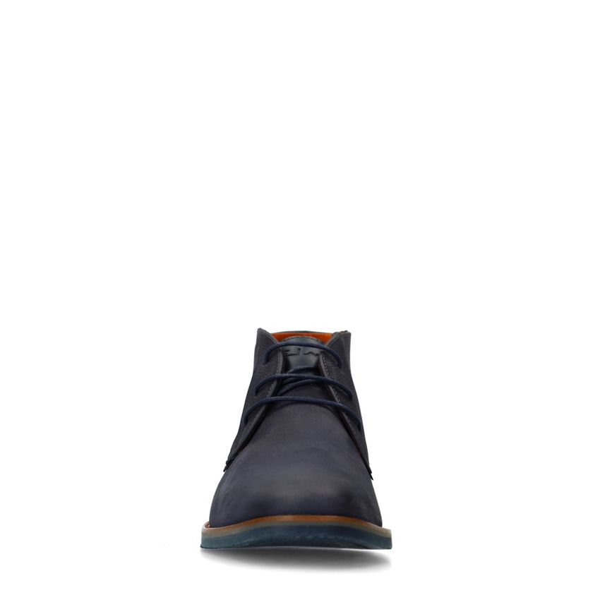 Navy nubuck veterschoenen