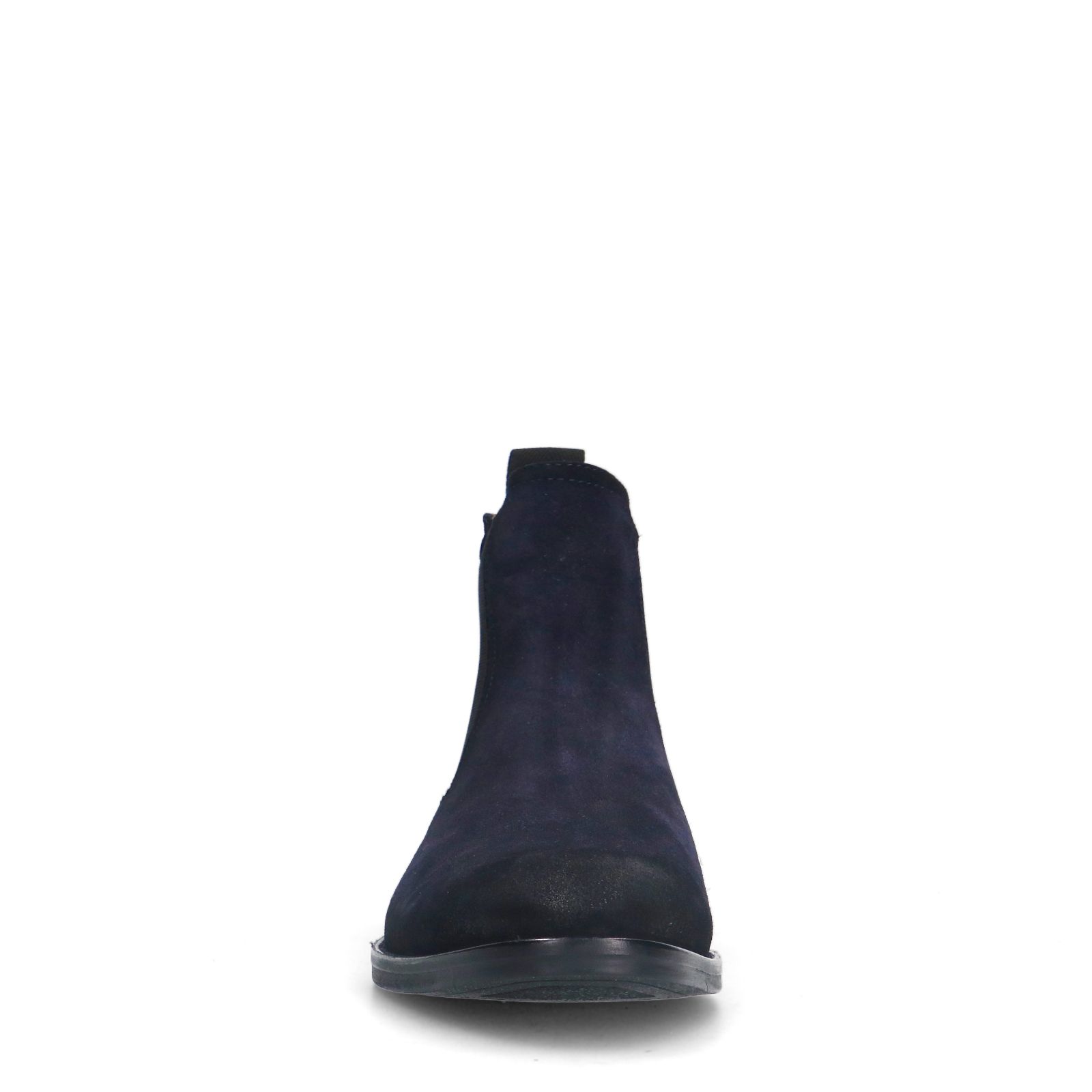 Blaue Chelsea Boots aus Veloursleder