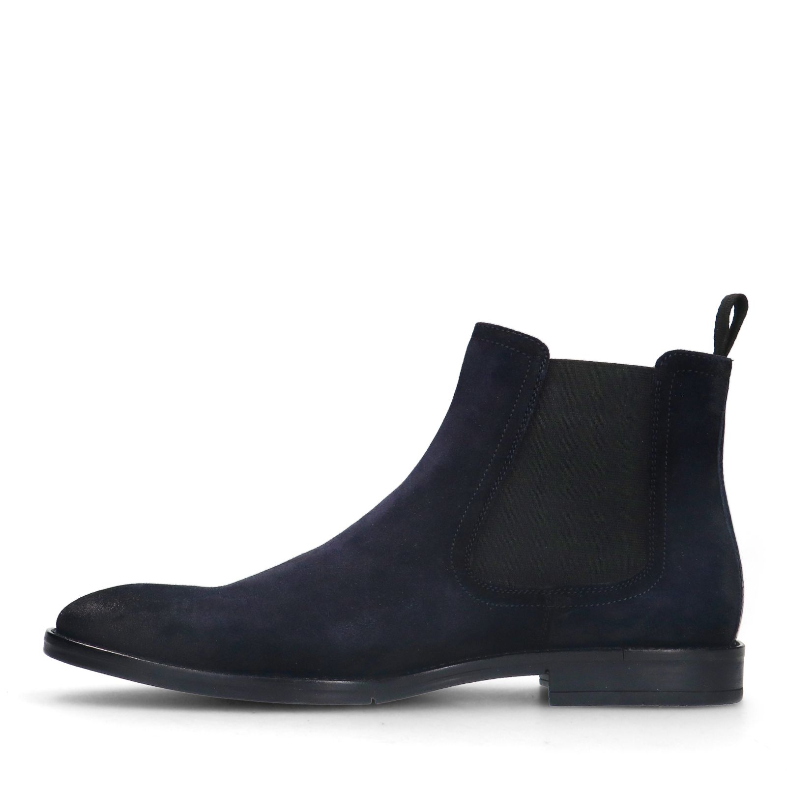 Blaue Chelsea Boots aus Veloursleder