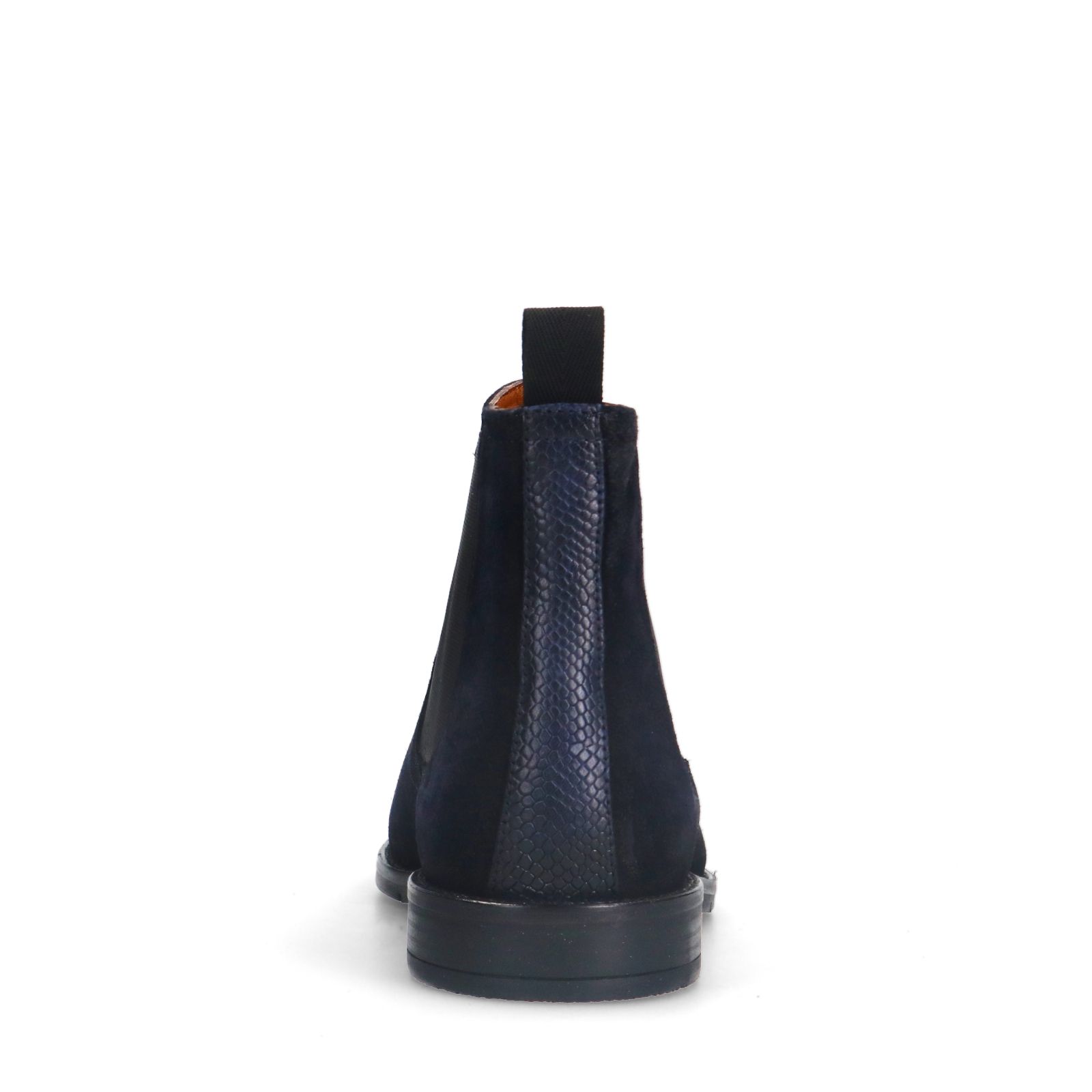 Blaue Chelsea Boots aus Veloursleder
