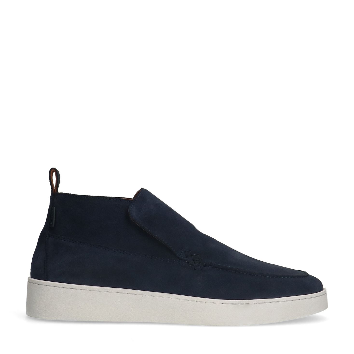 Blauwe suède boots